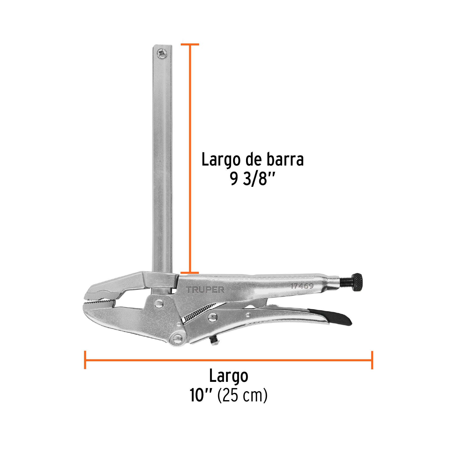 Pinzas de presión 8" tipo sargento, TRUPER