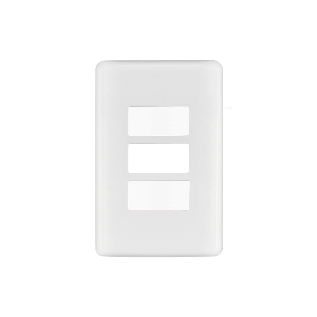 Placa 3 módulos de ABS, blanca, VOLTECK BASIC