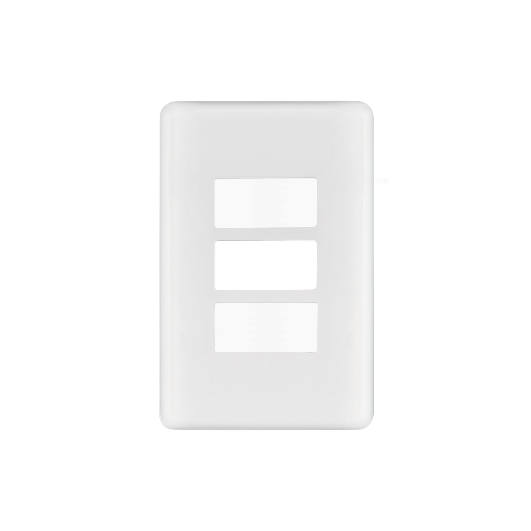 Placa 3 módulos de ABS, blanca, VOLTECK BASIC