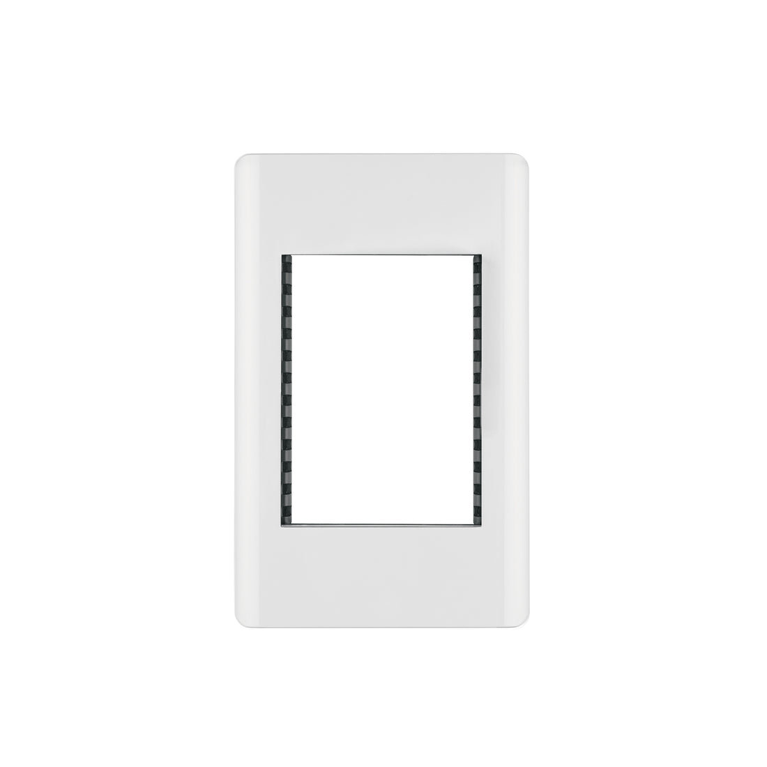 Placa blanca de 1 ventana 3 módulos, línea Lisboa, VOLTECK