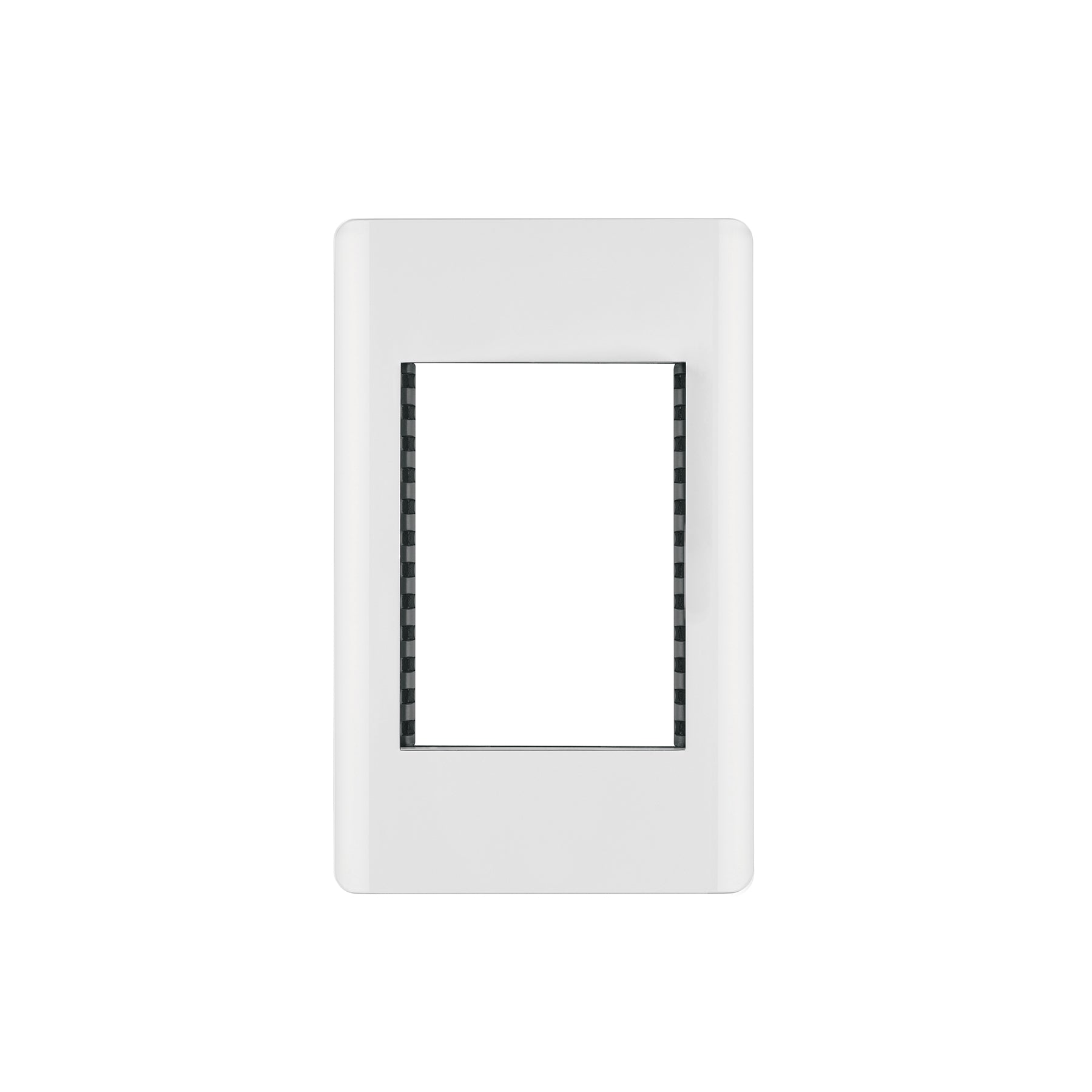Placa blanca de 1 ventana 3 módulos, línea Lisboa, VOLTECK