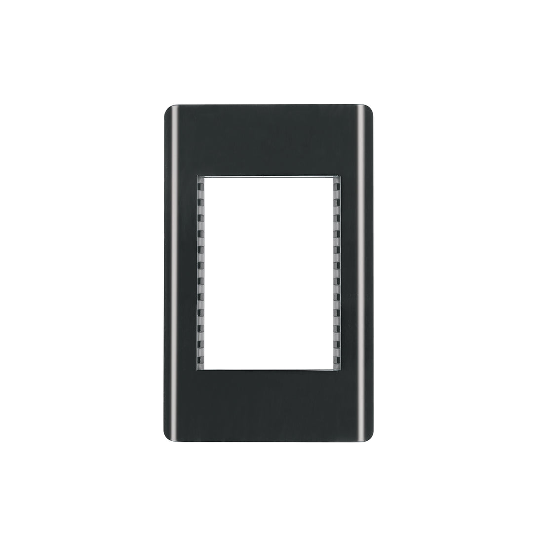 Placa negra de 1 ventana 3 módulos, línea Lisboa, VOLTECK
