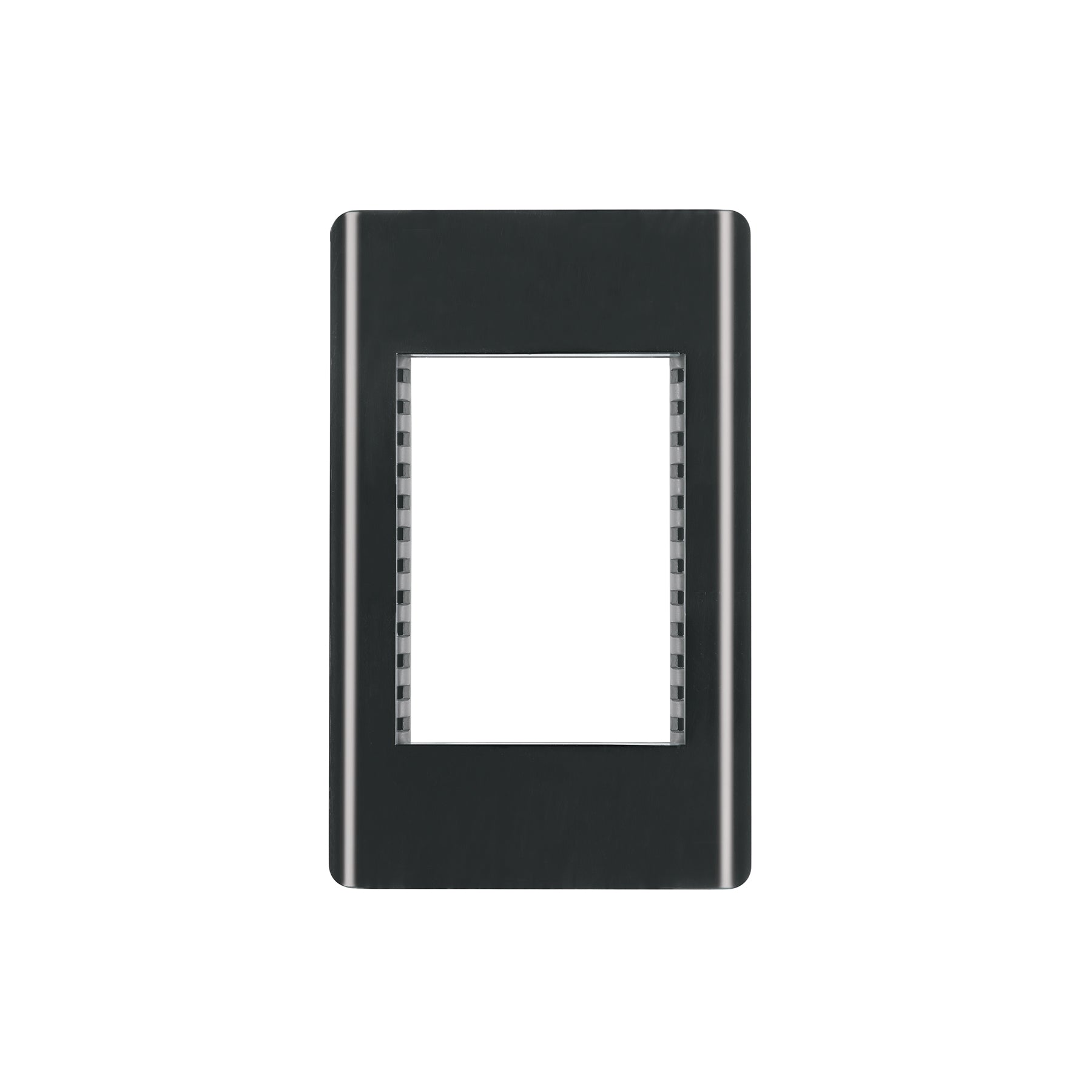 Placa negra de 1 ventana 3 módulos, línea Lisboa, VOLTECK