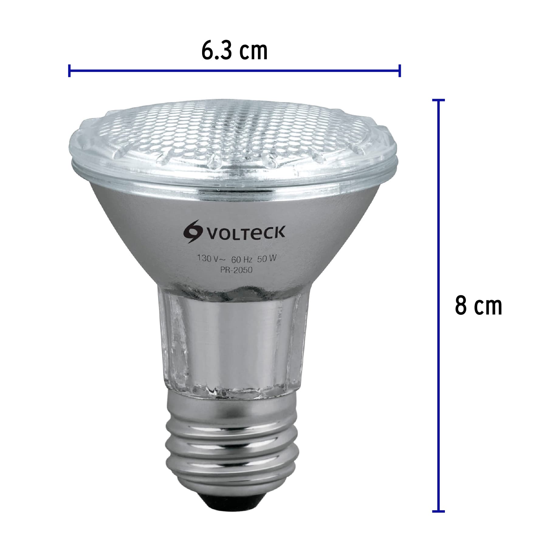 Lámpara de halógeno 50 W tipo PAR 20, en caja, VOLTECK