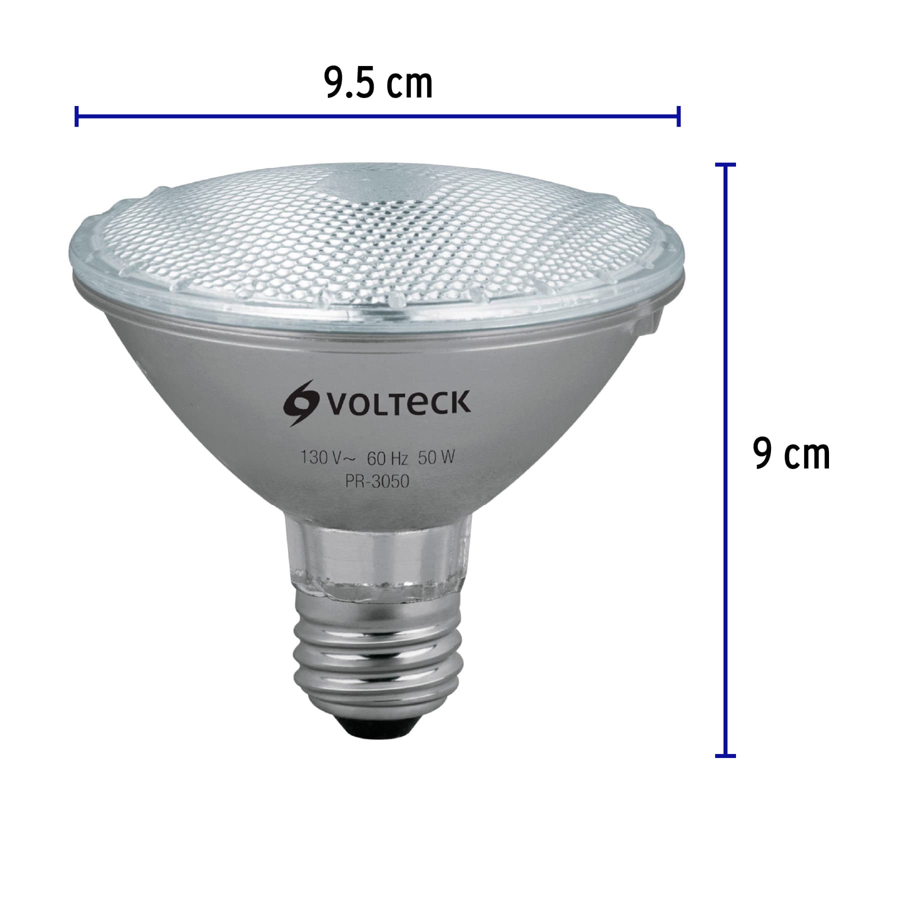 Lámpara de halógeno 50 W tipo PAR 30, en caja, VOLTECK