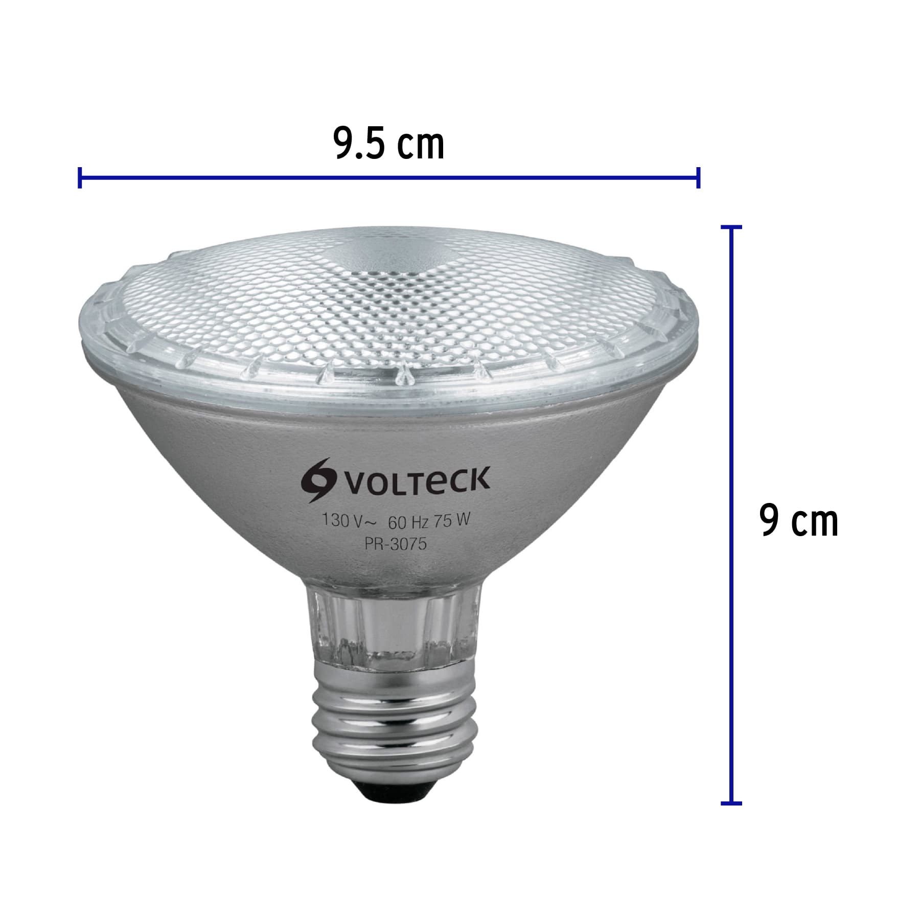 Lámpara de halógeno 75 W tipo PAR 30, en caja, VOLTECK