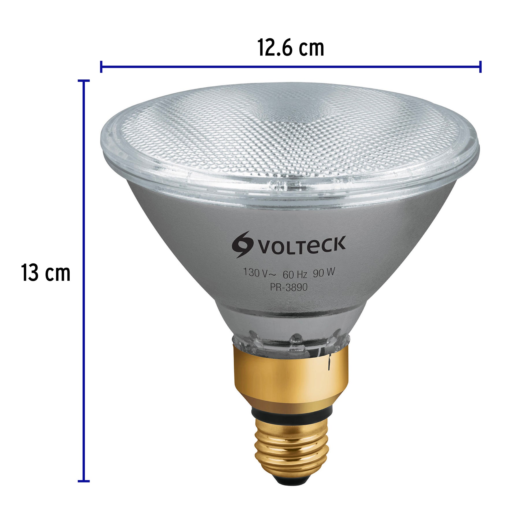 Lámpara de halógeno 90 W tipo PAR 38, en caja, VOLTECK