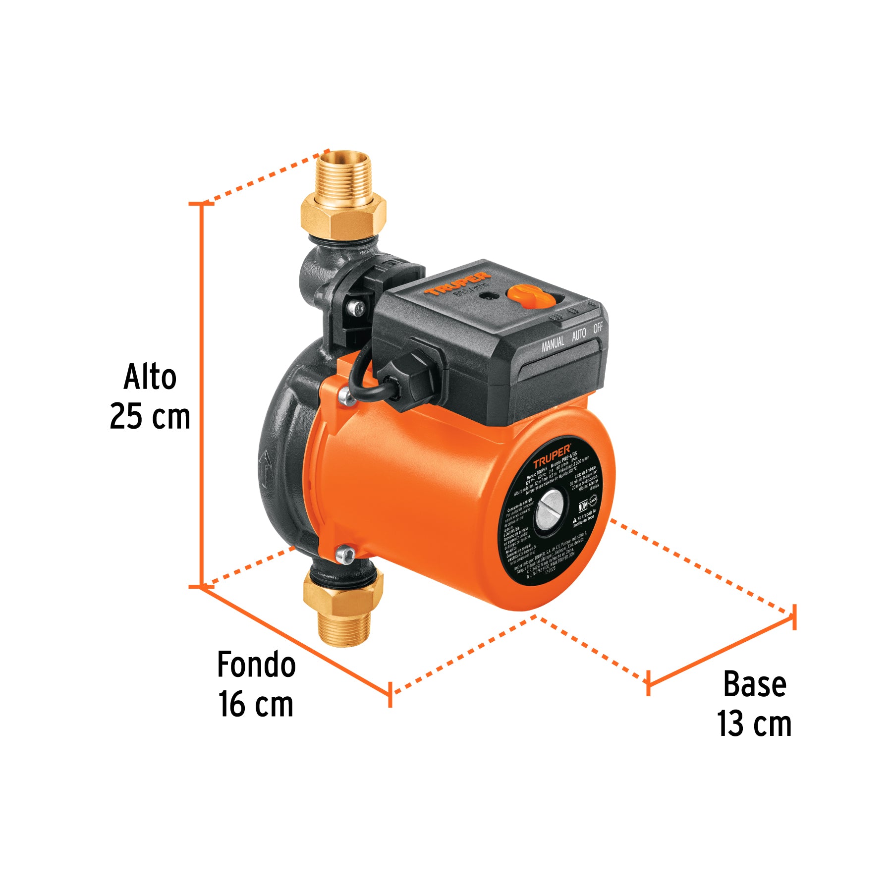 Bomba presurizadora 1/3 HP, TRUPER