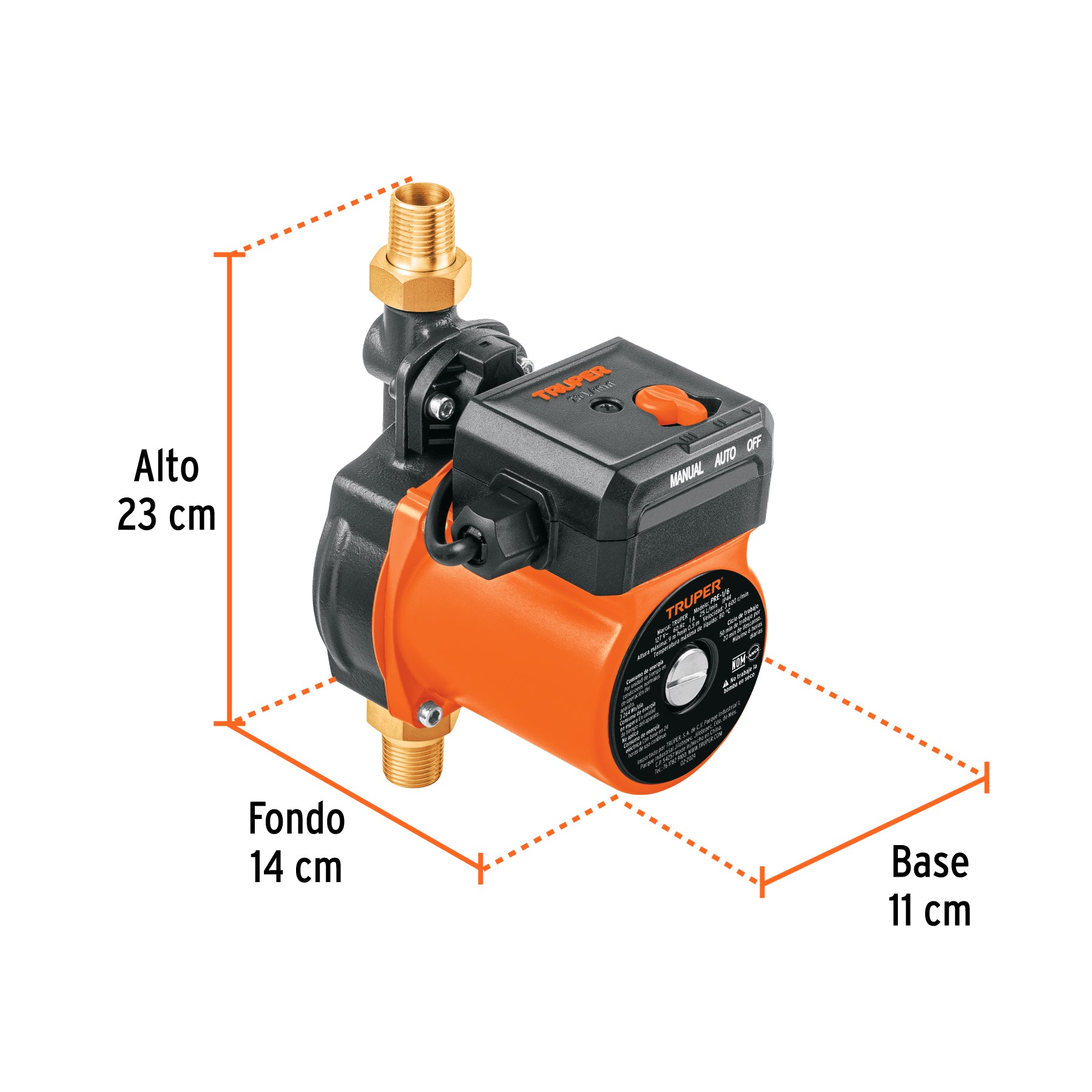 Bomba presurizadora 1/6 HP, TRUPER