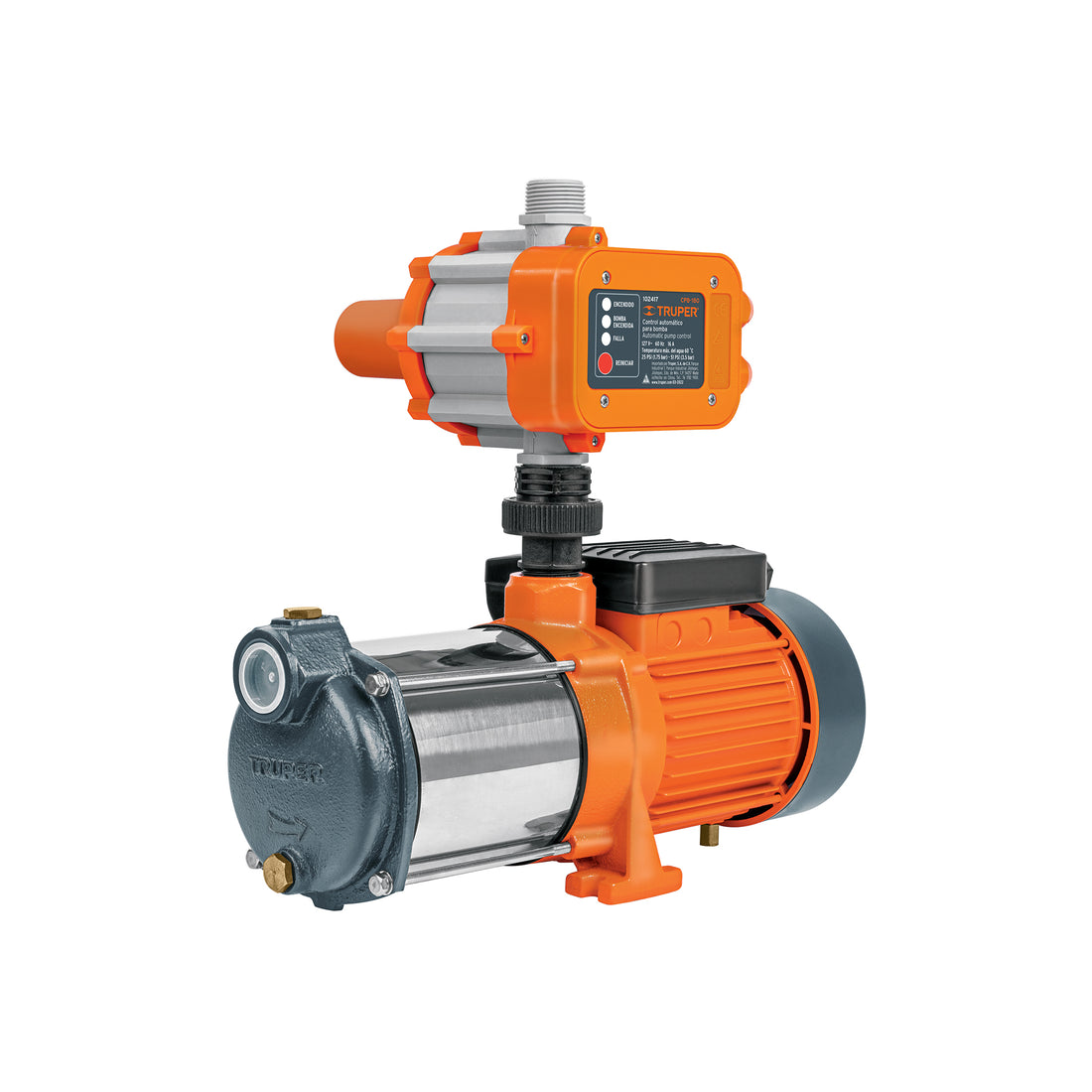 Bomba presurizadora multietapas 1 1/3 HP con control, TRUPER