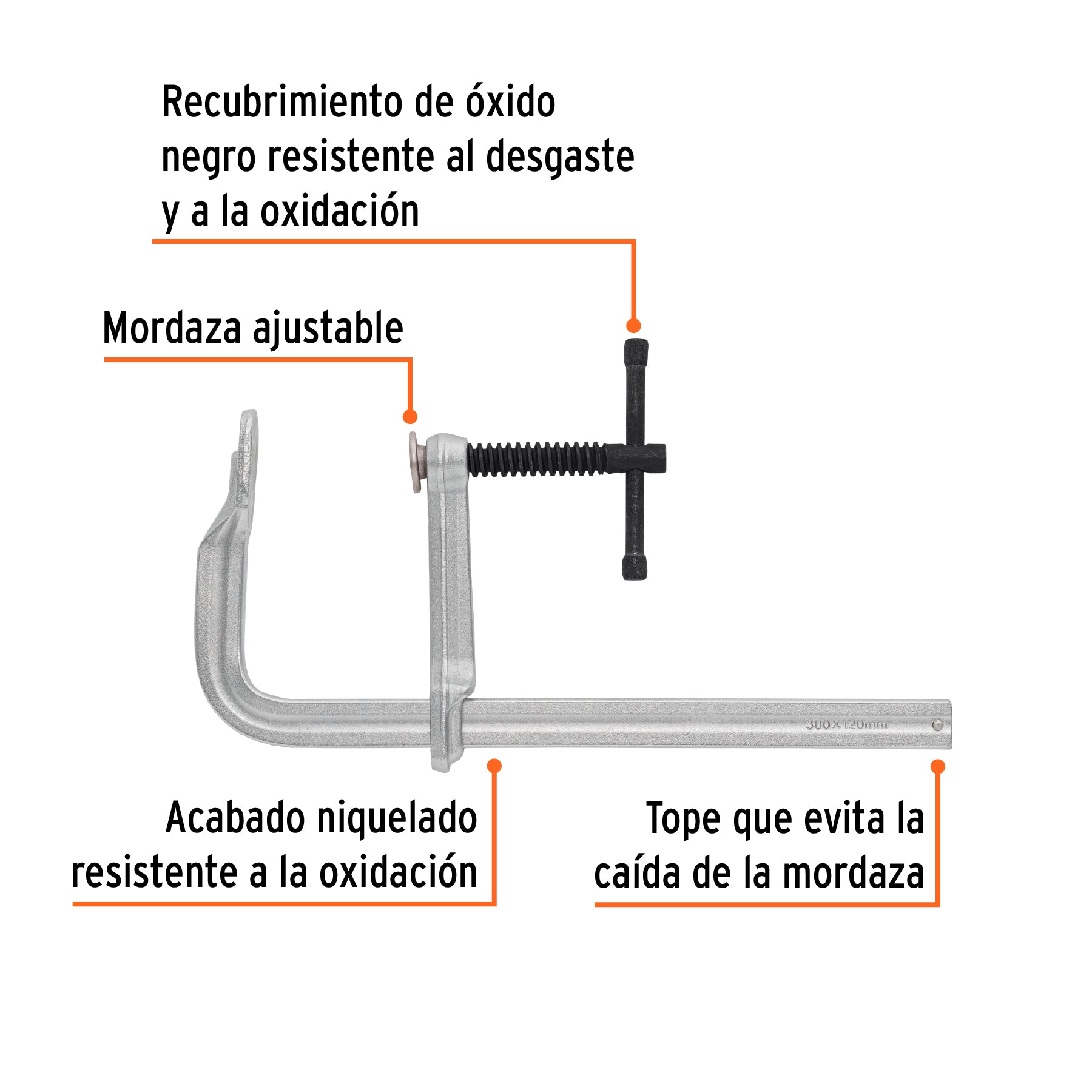 Prensa rápida tipo "F" 12", uso rudo, EXPERT
