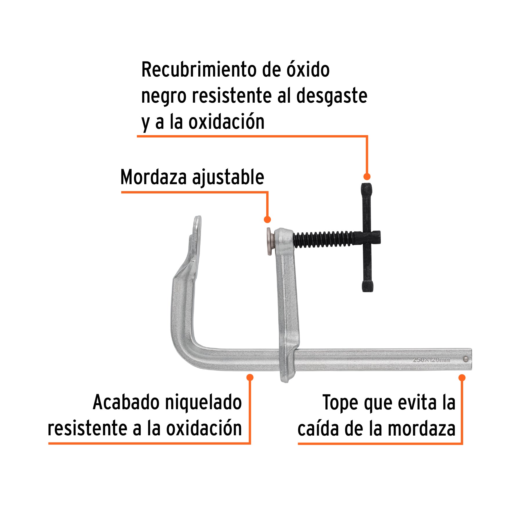 Prensa rápida tipo "F" 8", uso rudo, EXPERT
