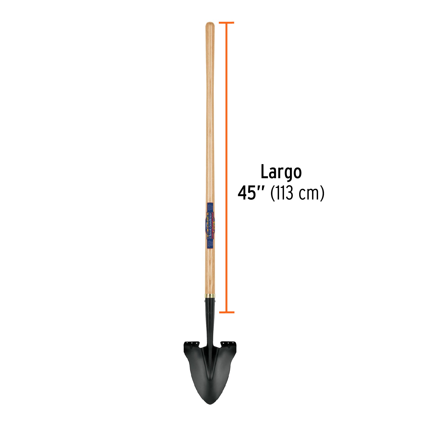 Pala redonda Classic Gardener, mango 45", TRUPER