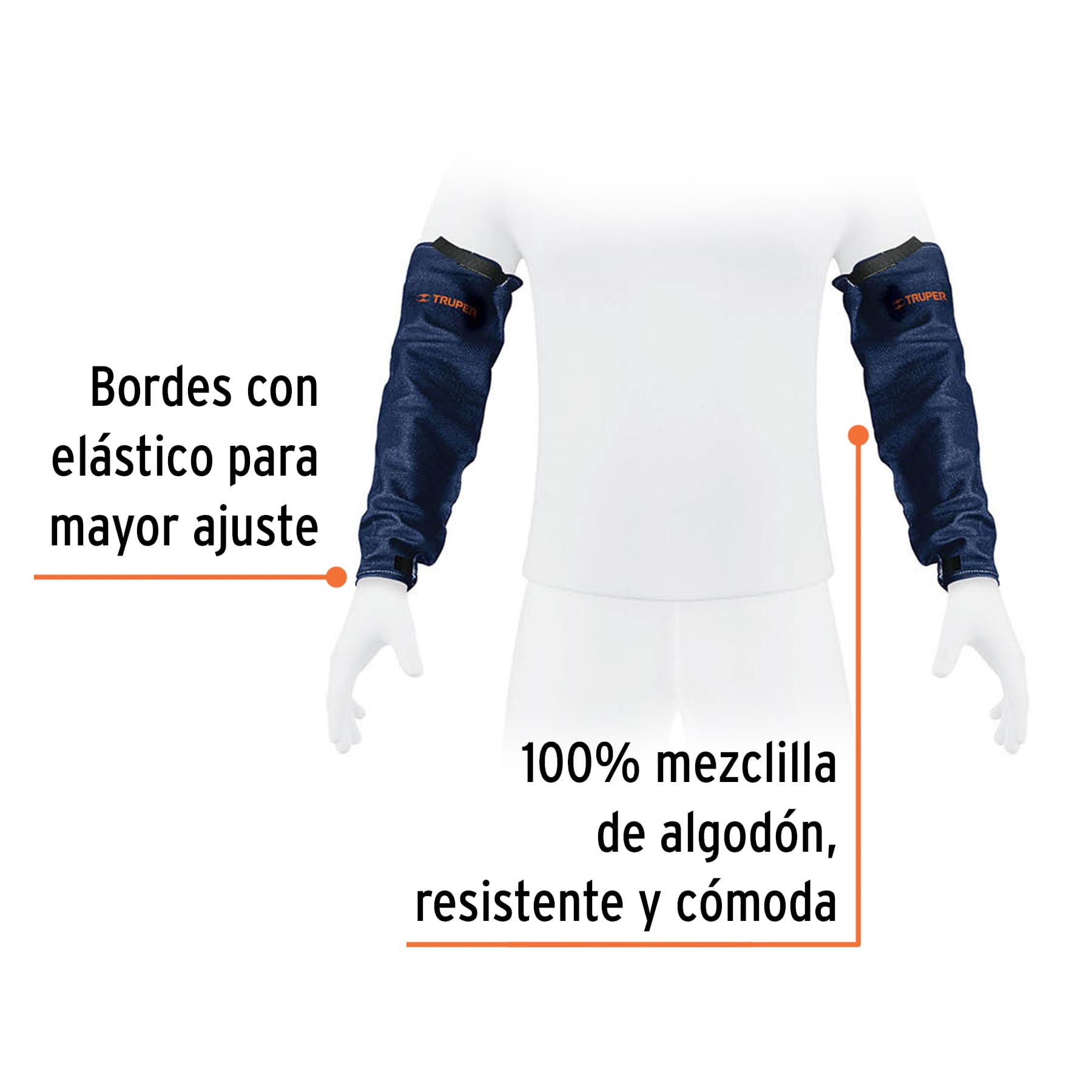 Protección para soldar, mangas de mezclilla, TRUPER