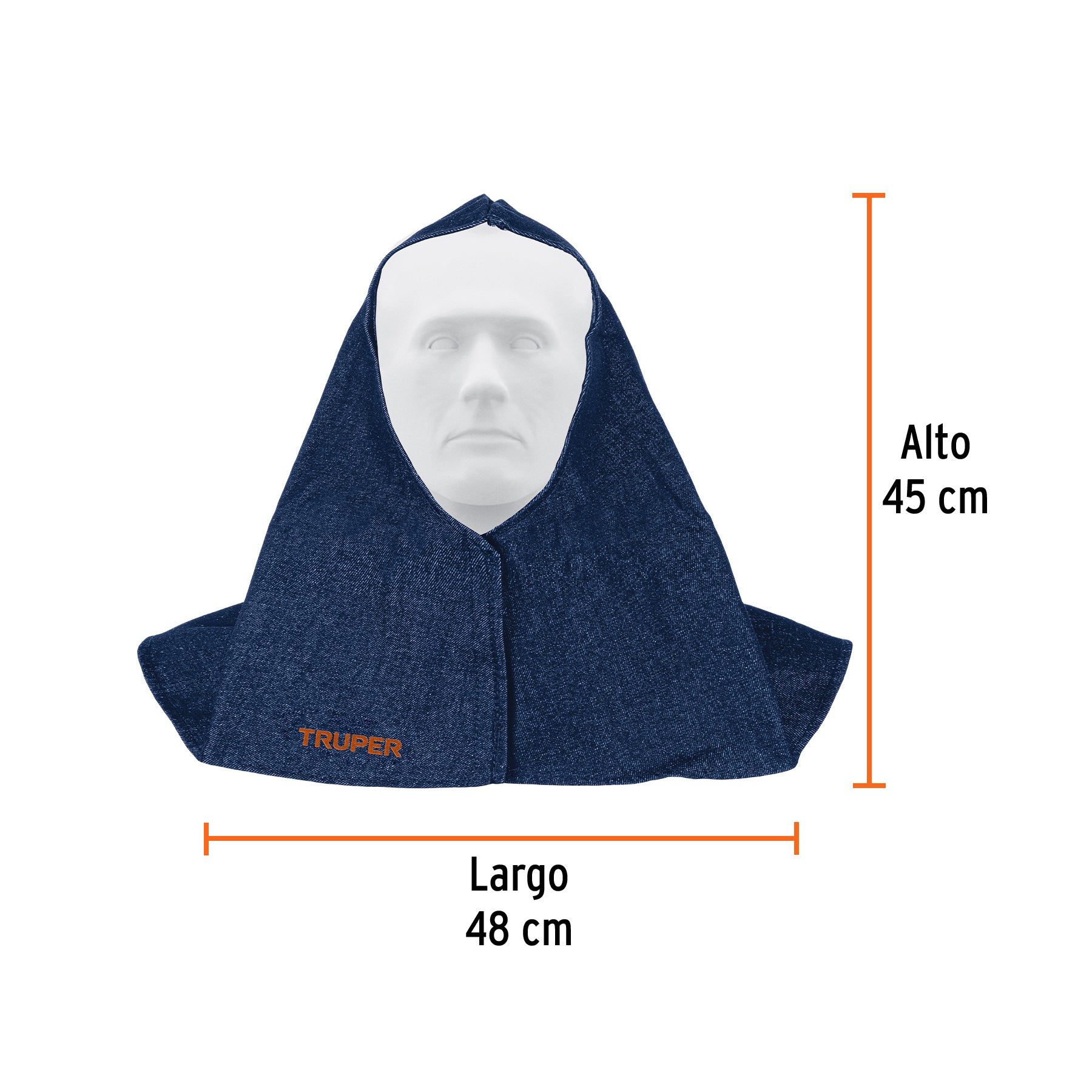 Protección para soldar, capucha de mezclilla, TRUPER