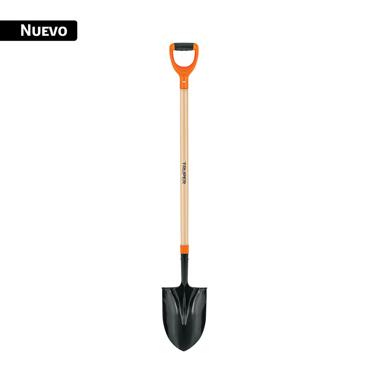 Pala redonda T-2000, puño offset "Y", mango 45", TRUPER