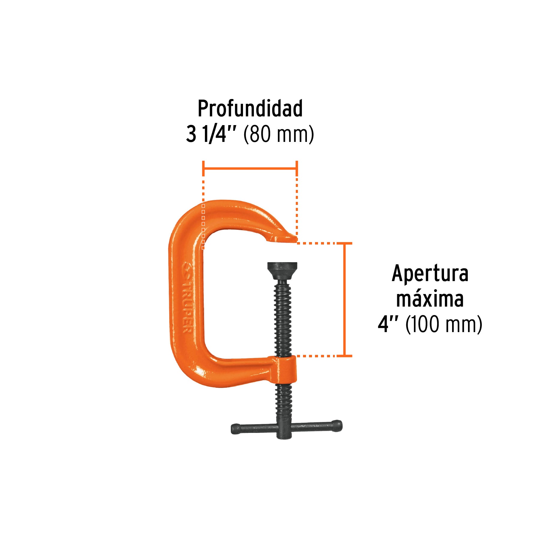 Prensa 4" forjada en acero, uso industrial, TRUPER