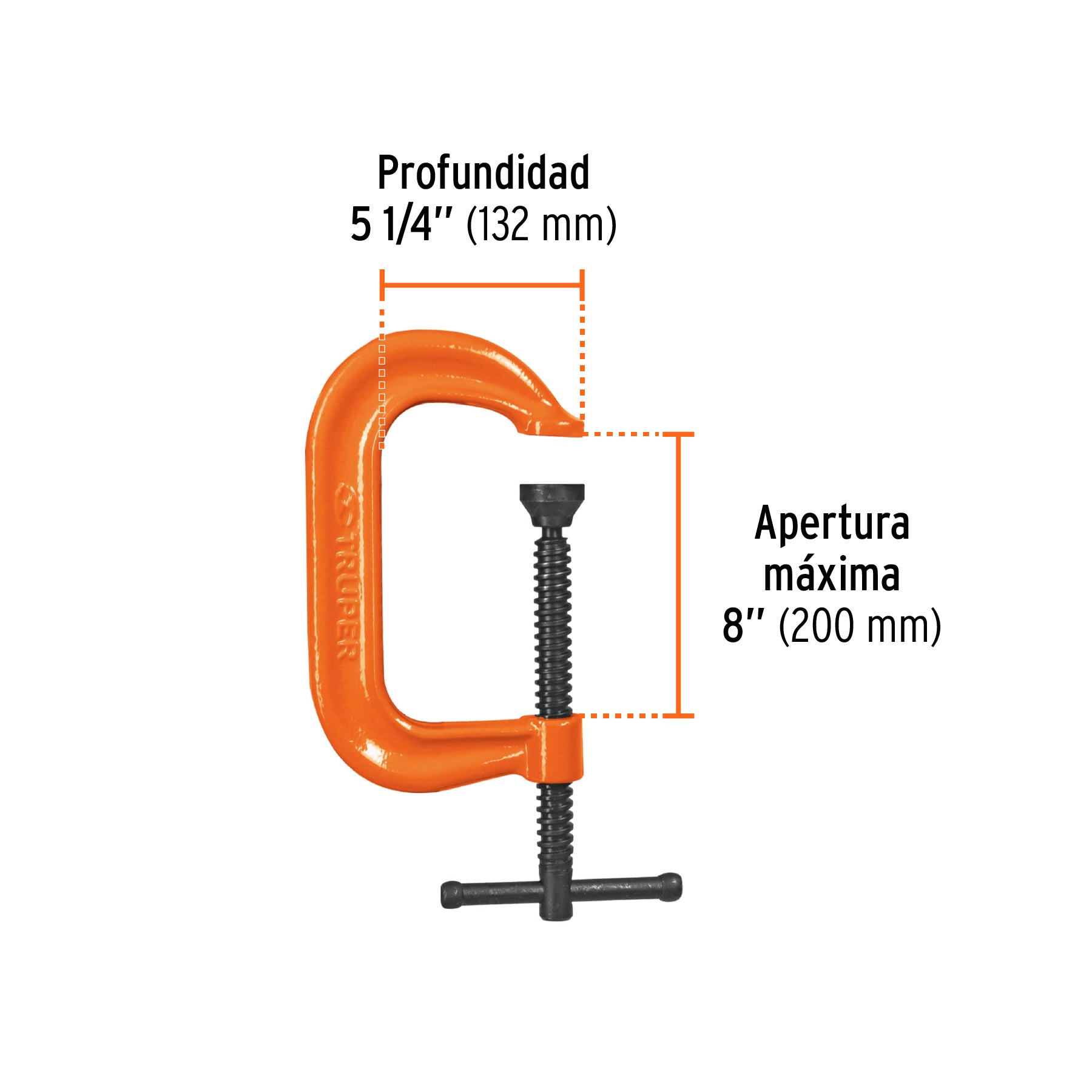 Prensa 8" forjada en acero, uso industrial, TRUPER