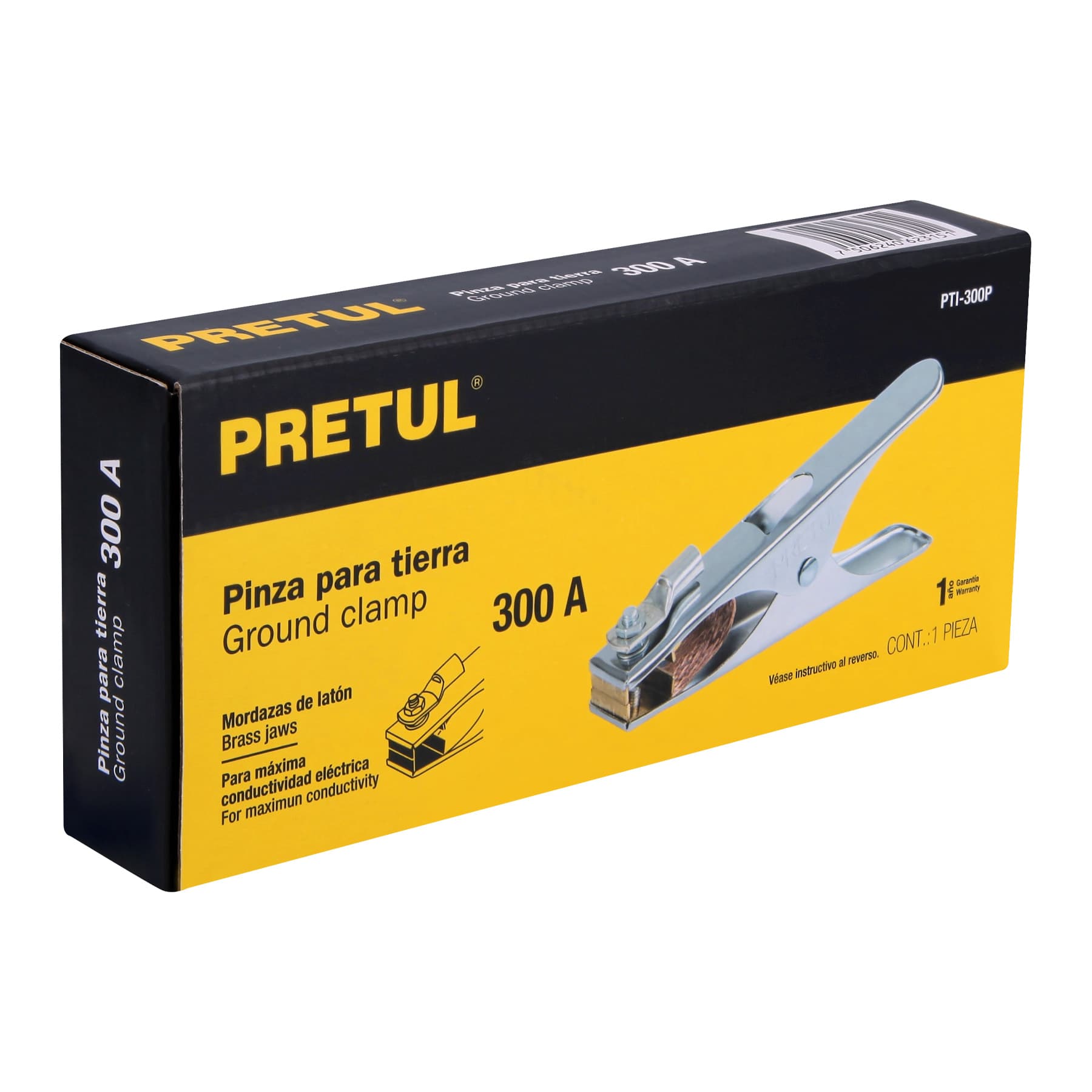 Pinza para tierra de 300 Amperes, PRETUL