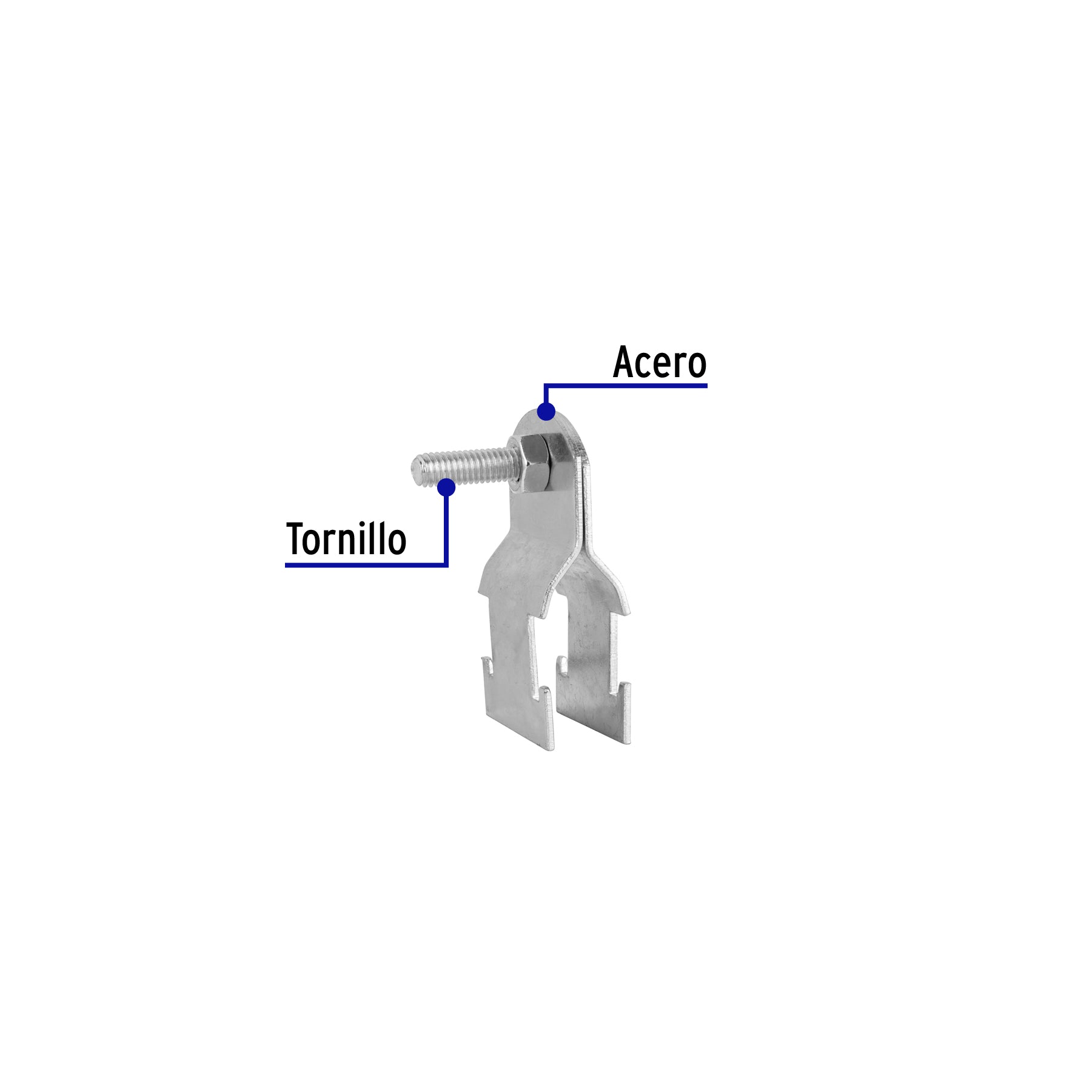 Abrazadera para perfil monocanal de 1/2 ", VOLTECK