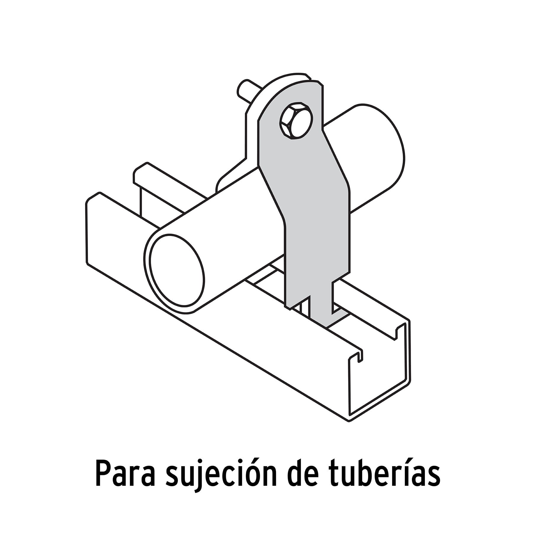 Abrazadera para perfil monocanal de 1/2 ", VOLTECK