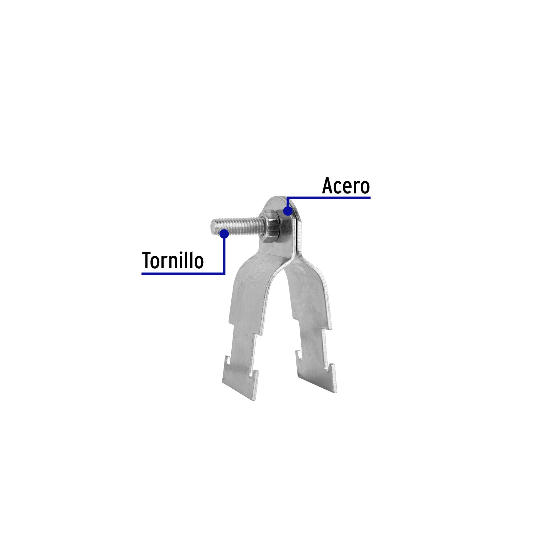 Abrazadera para perfil monocanal de 1", VOLTECK