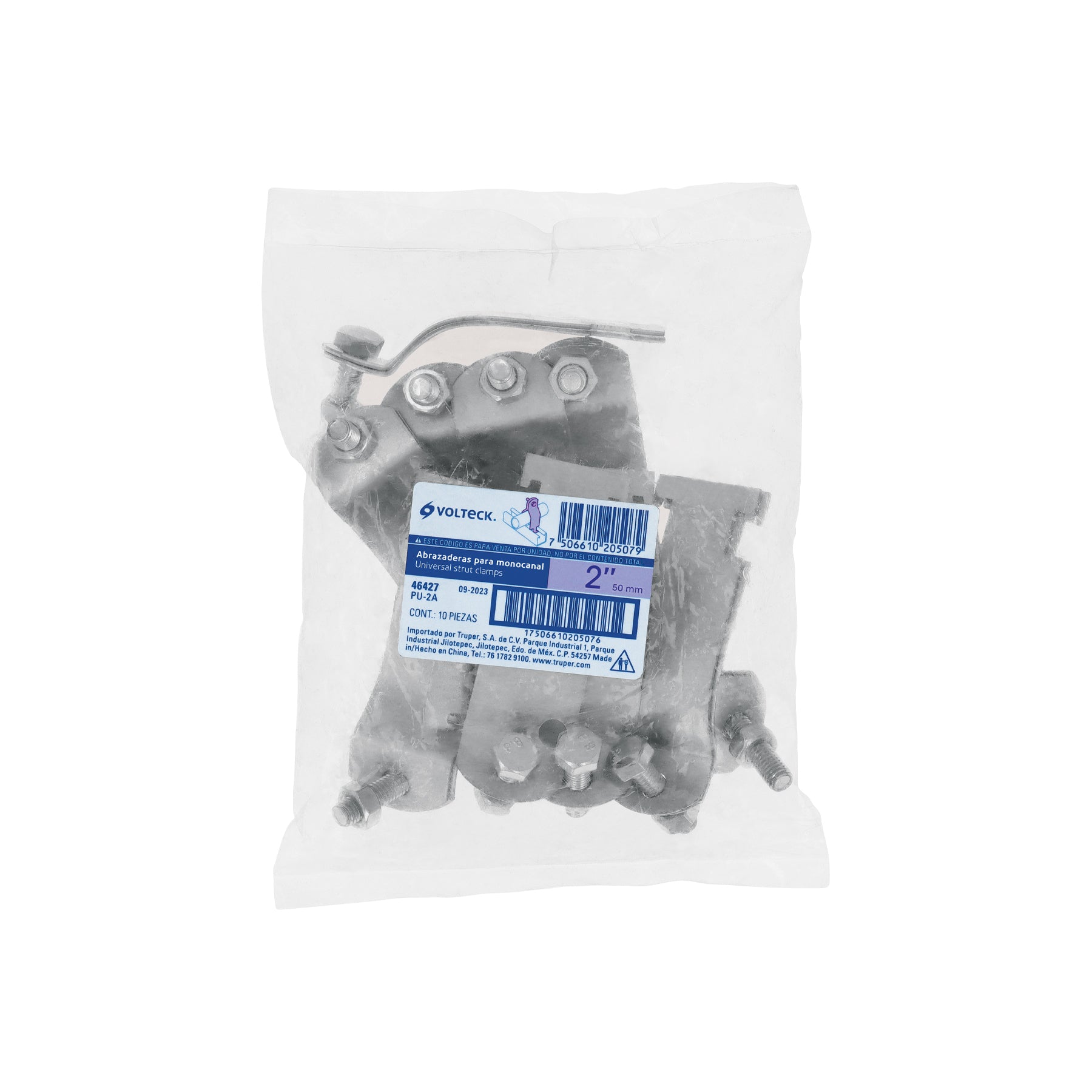 Abrazadera para perfil monocanal de 2", VOLTECK