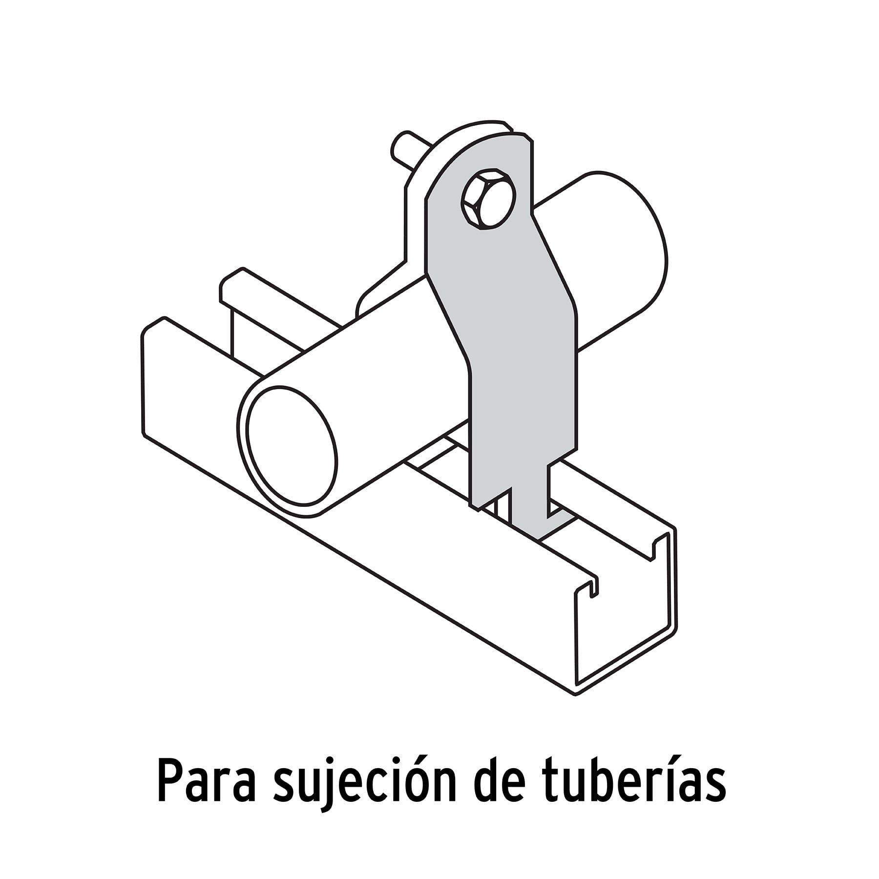 Abrazadera para perfil monocanal de 2", VOLTECK