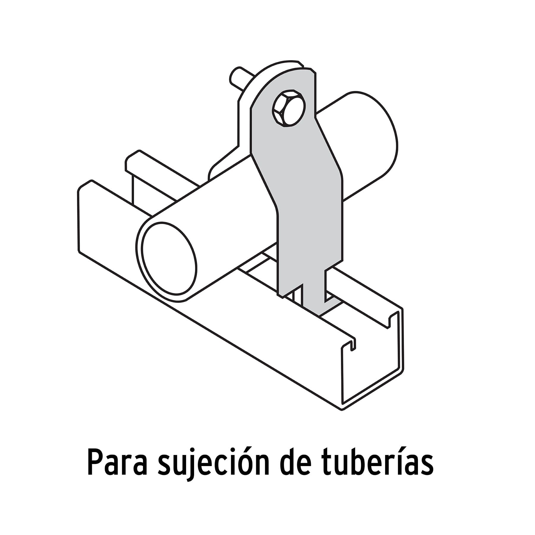Abrazadera para perfil monocanal de 3/4", VOLTECK