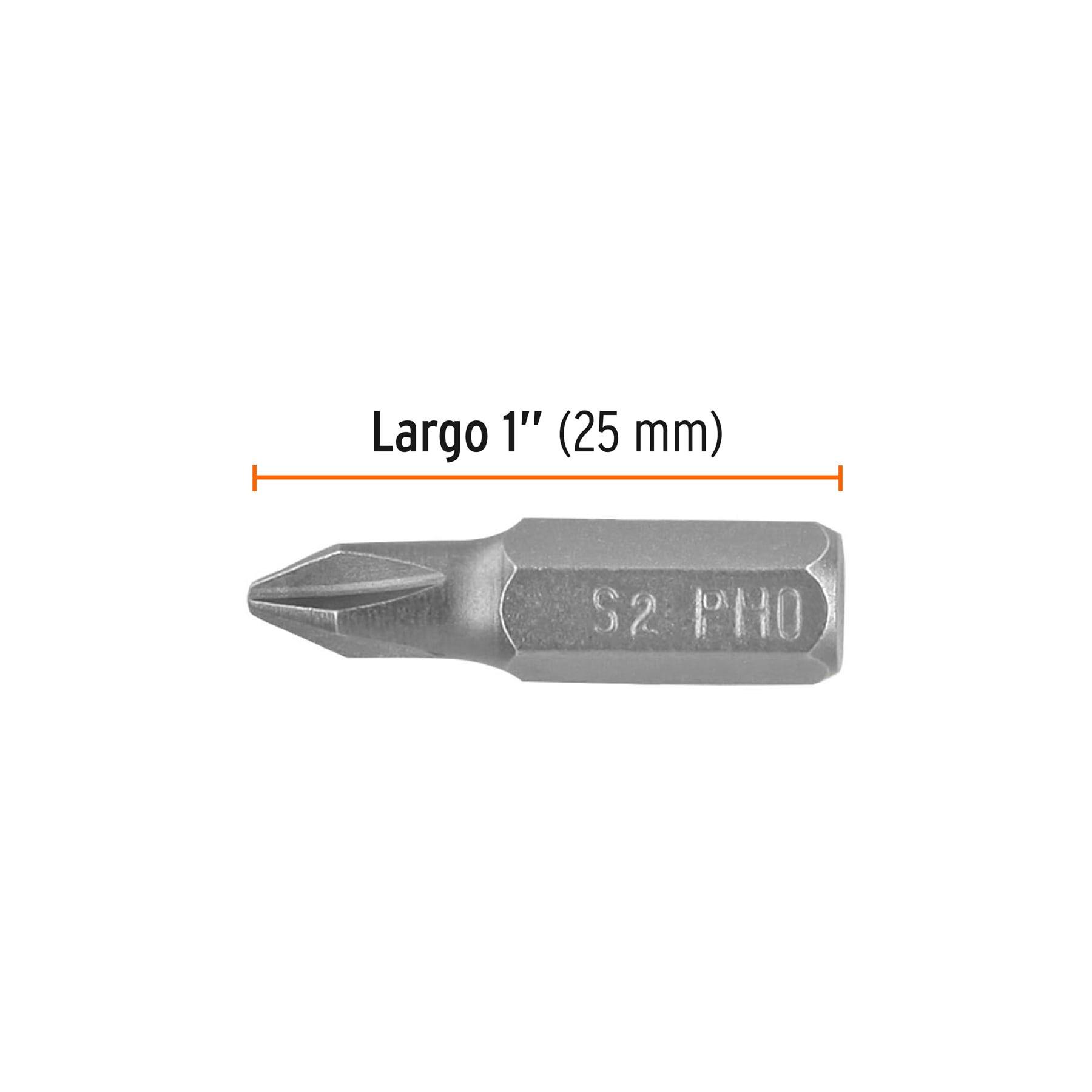 Estuche con 5 puntas de cruz PH0 largo 1", TRUPER EXPERT