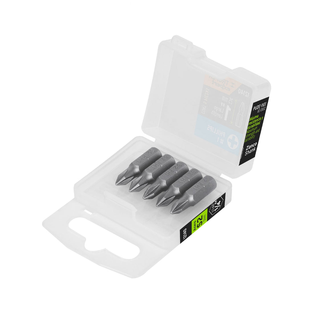 Estuche con 5 puntas de cruz PH1 largo 1", TRUPER EXPERT