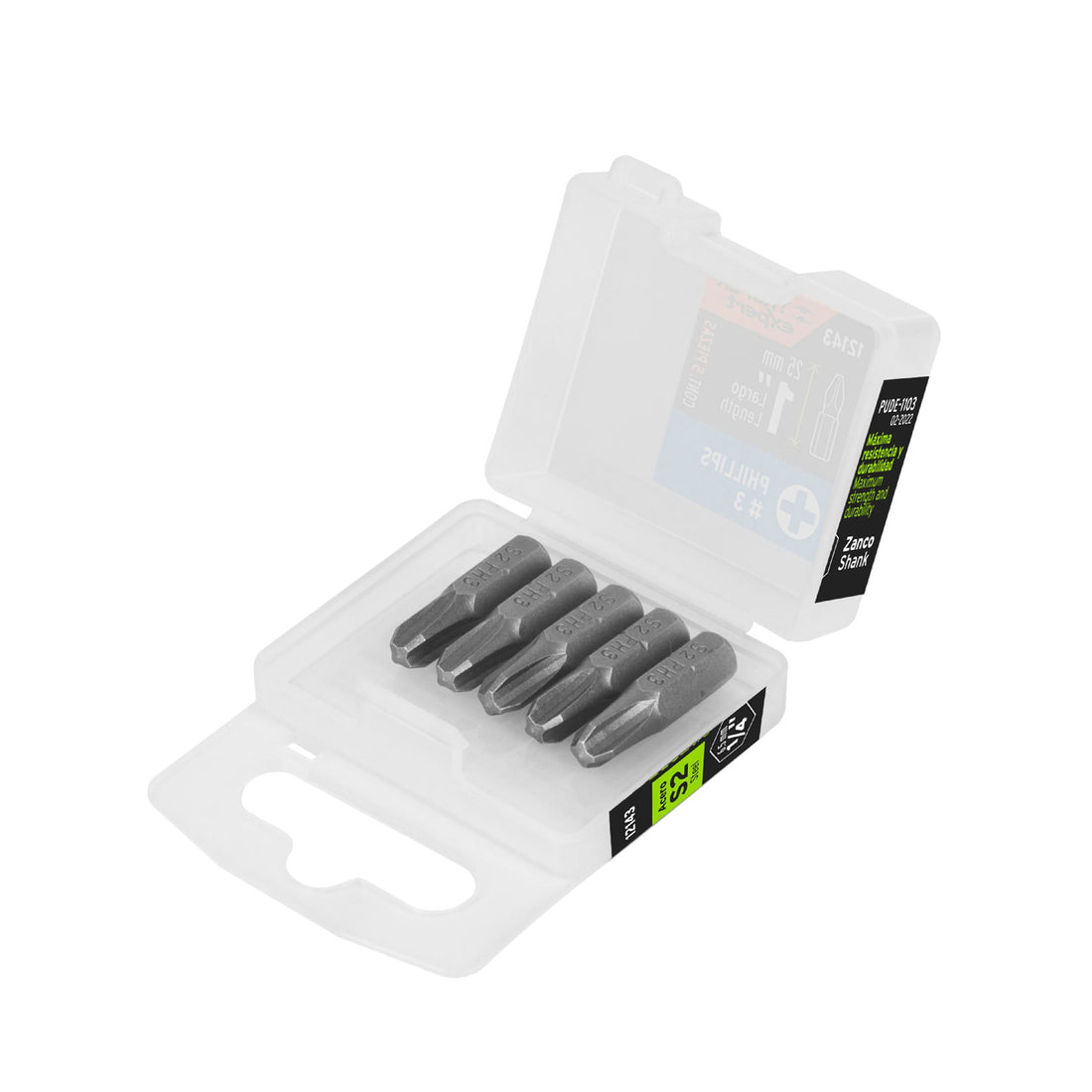 Estuche con 5 puntas de cruz PH3 largo 1", TRUPER EXPERT