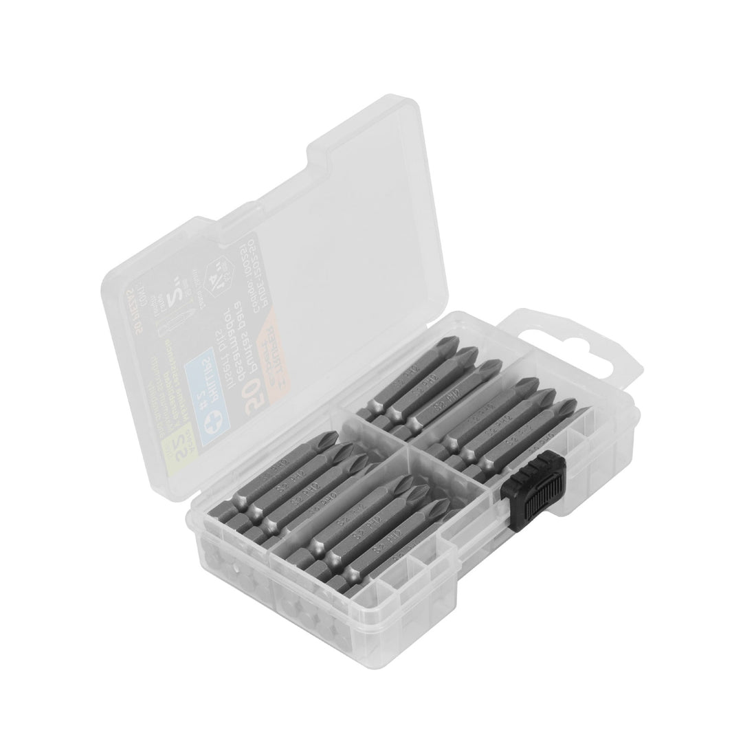 Estuche con 50 puntas de cruz PH2 largo 2", TRUPER EXPERT