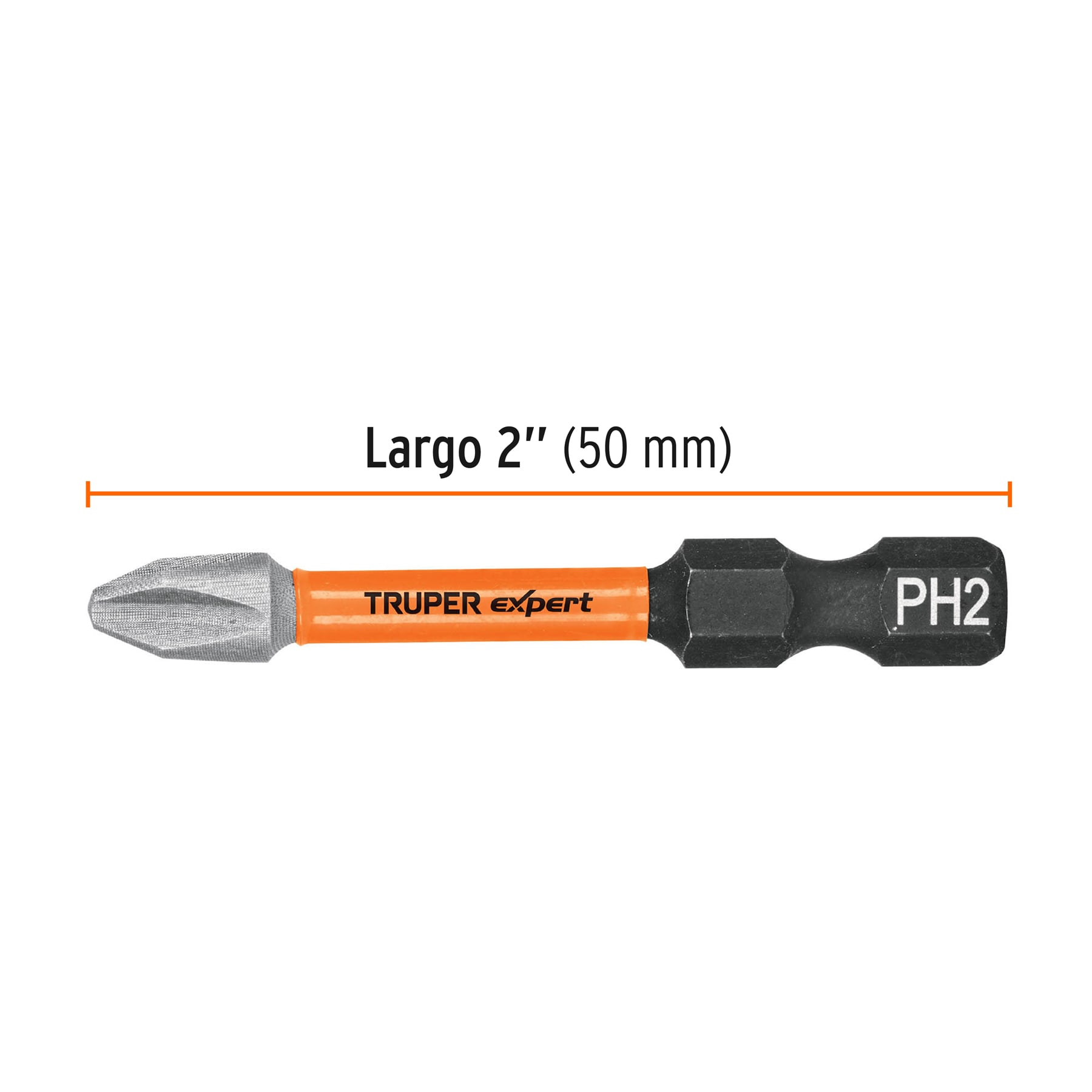 Estuche con 5 puntas de cruz PH2 de impacto largo 2", EXPERT
