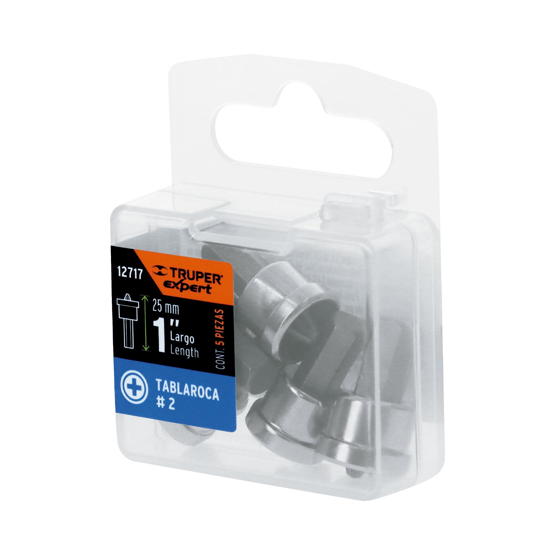 Estuche con 5 puntas cruz PH2 muro de yeso largo 1", EXPERT