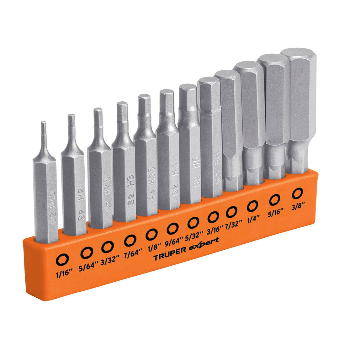 Juego de 12 puntas hexagonales std largo 2", EXPERT