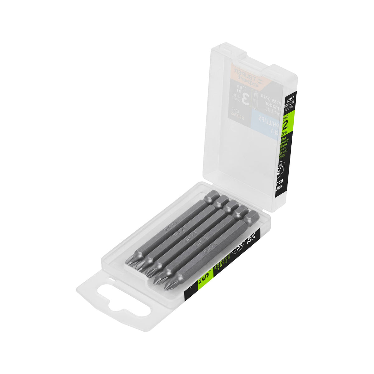 Estuche con 5 puntas de cruz PH1 largo 3", TRUPER EXPERT