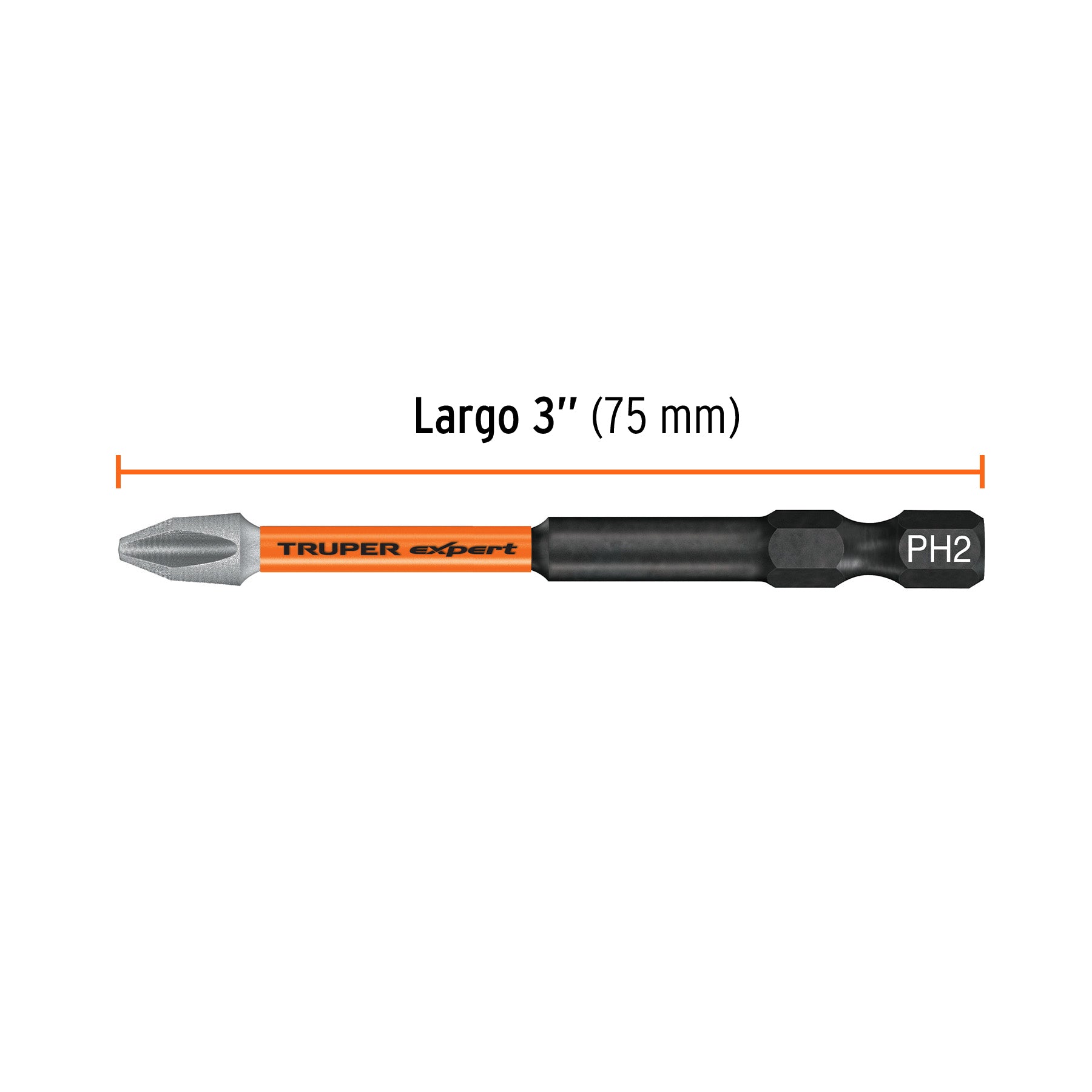 Estuche con 5 puntas de cruz PH2 de impacto largo 3", EXPERT