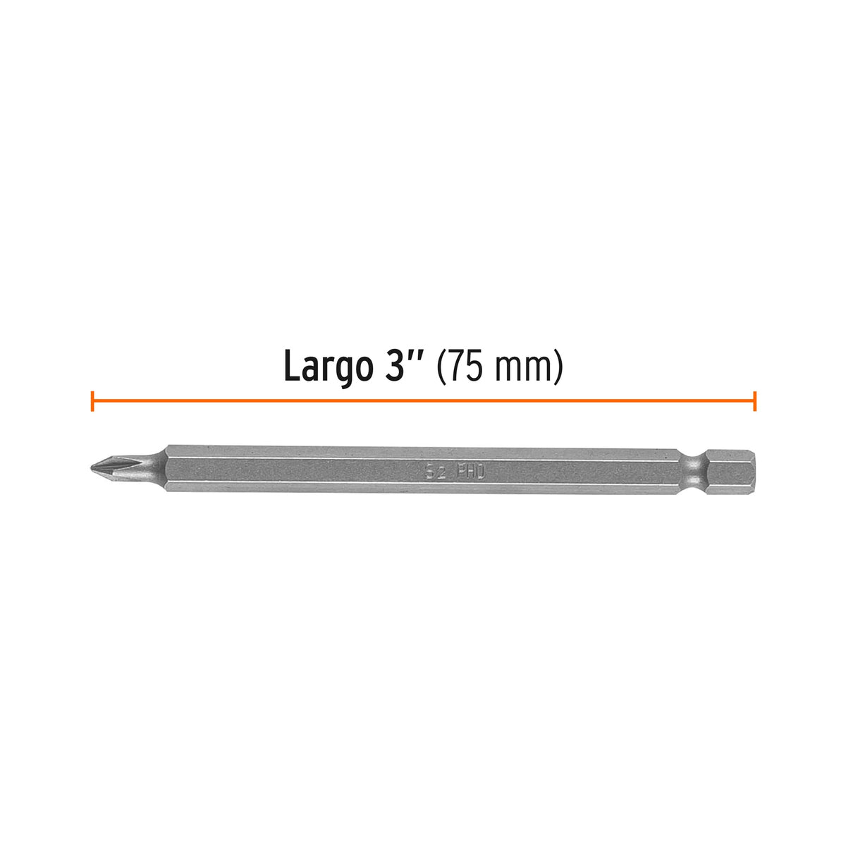 Estuche con 5 puntas de cruz PH0 largo 4", TRUPER EXPERT