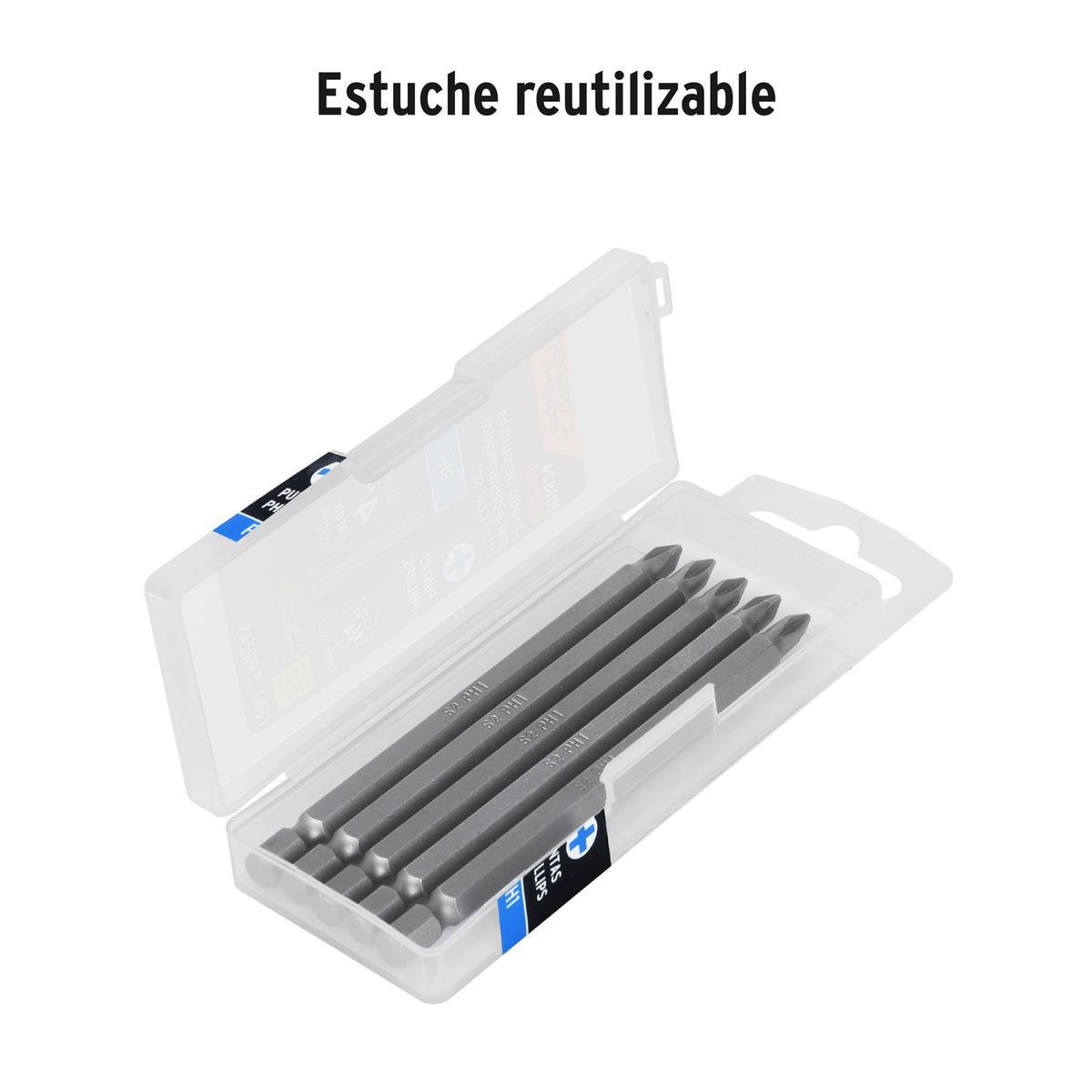 Estuche con 5 puntas de cruz PH1 largo 4", TRUPER EXPERT