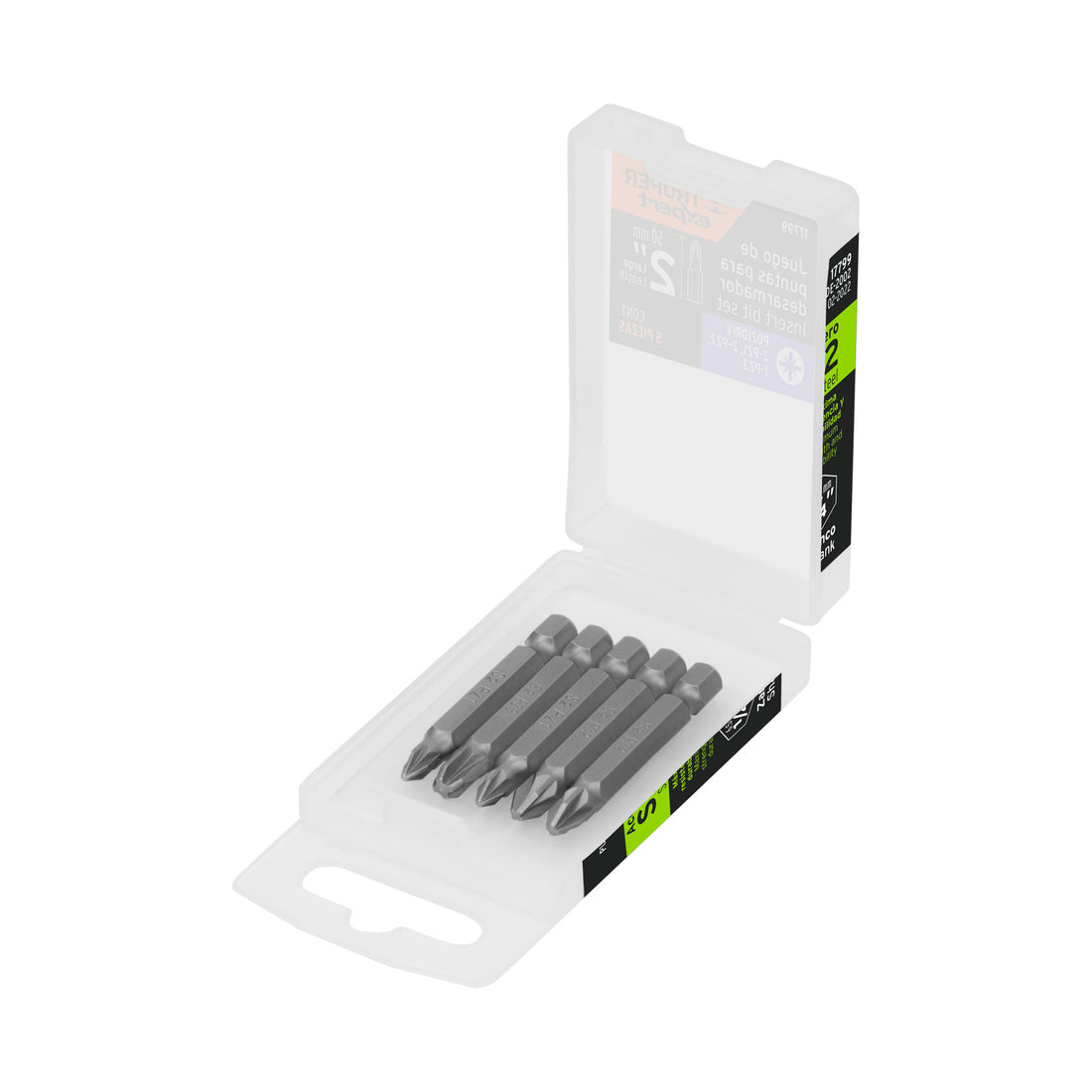 Estuche con 5 puntas pozidriv combinadas largo 2", EXPERT