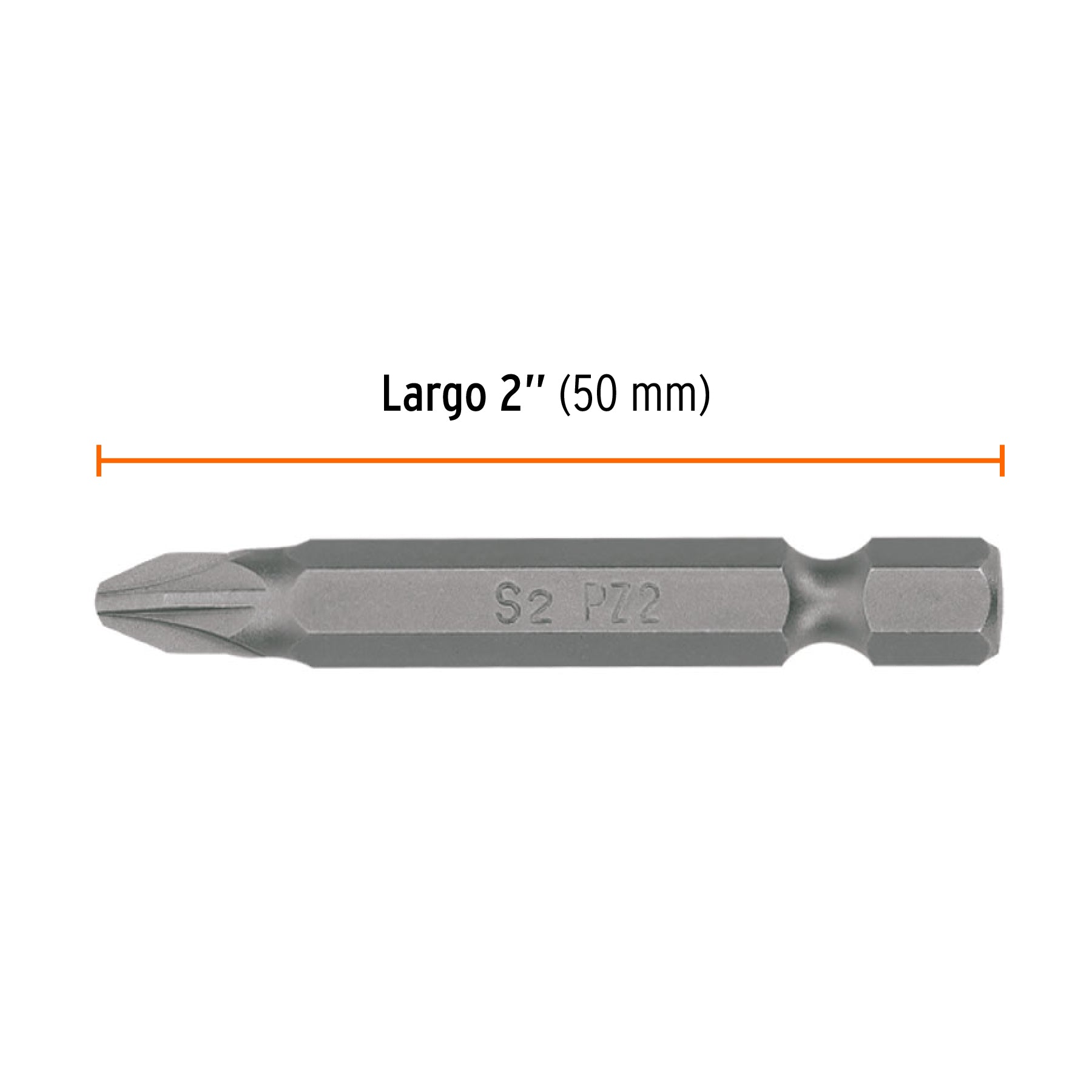 Estuche con 5 puntas pozidriv PZ2 largo 2", TRUPER EXPERT