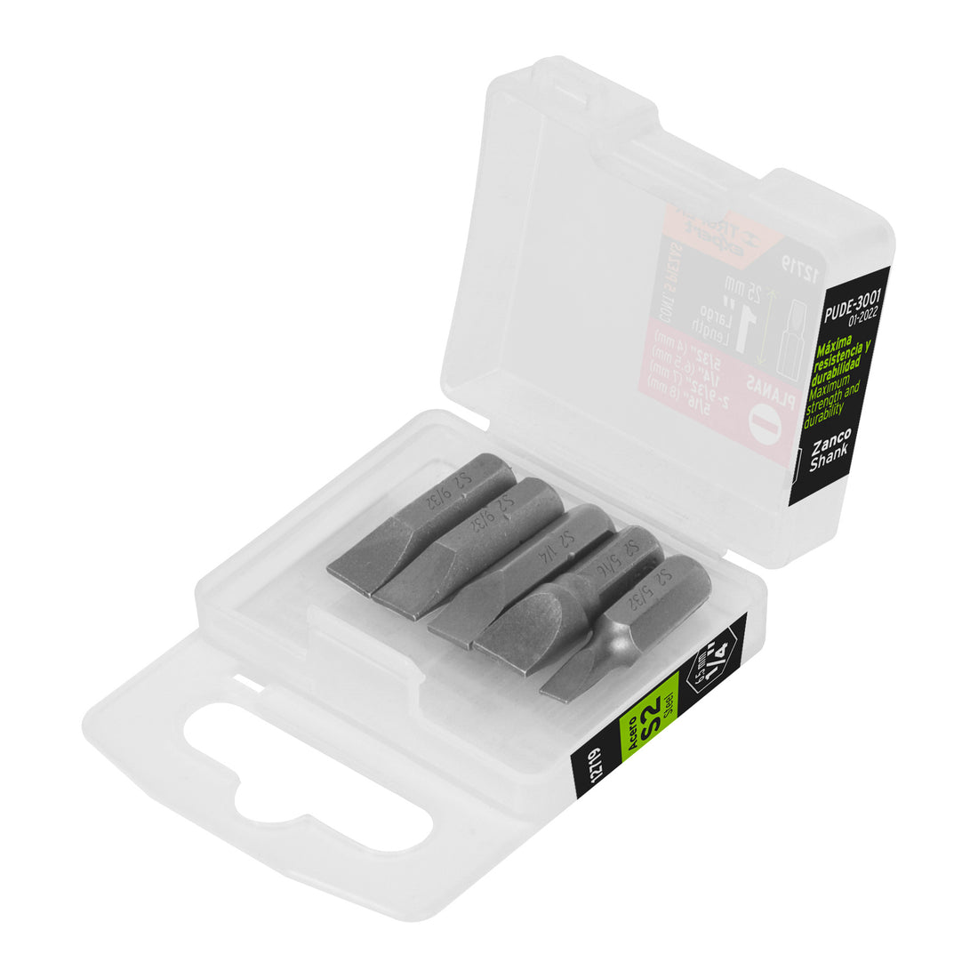 Juego de 5 puntas planas combinadas largo 1", TRUPER EXPERT
