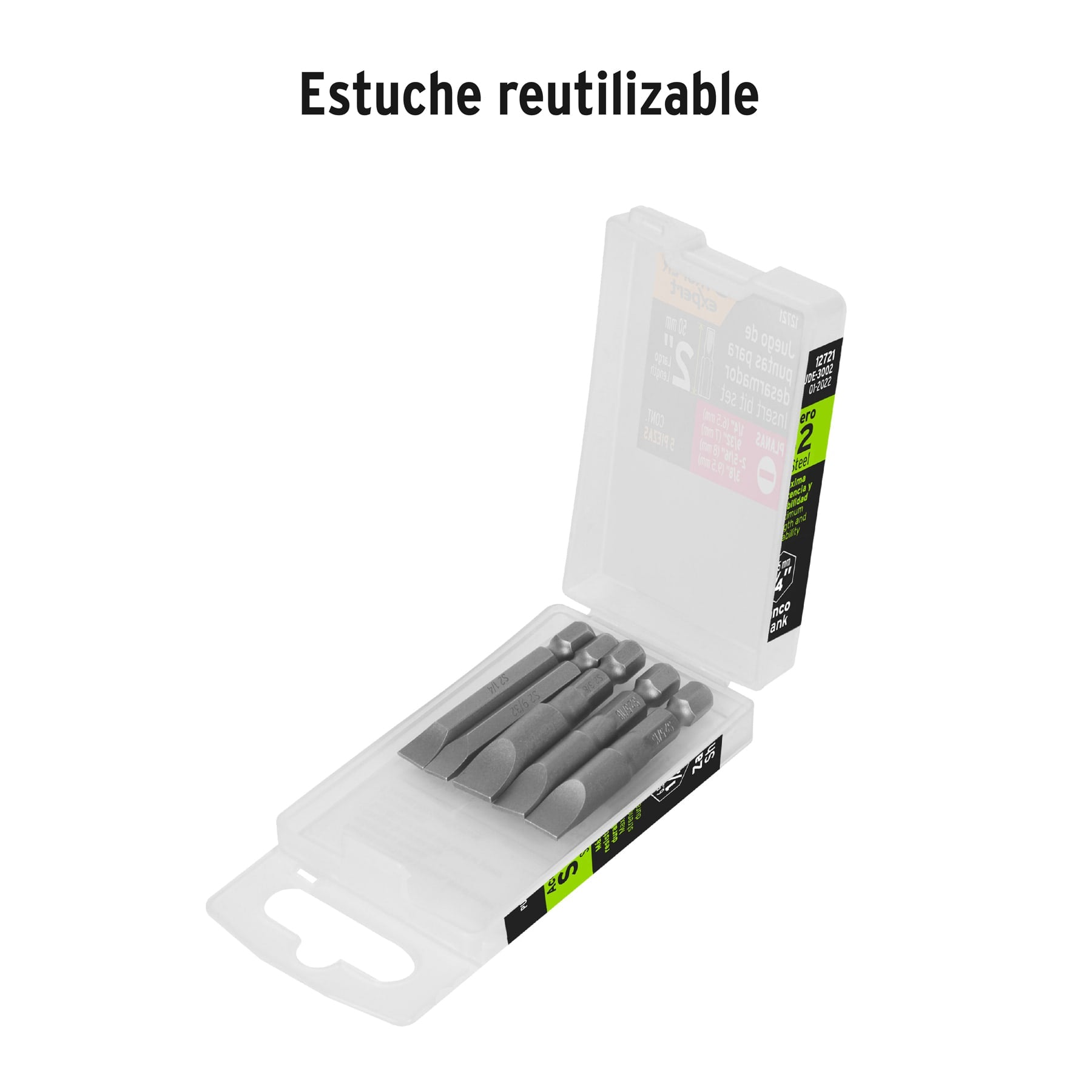 Juego de 5 puntas planas combinadas largo 2", TRUPER EXPERT