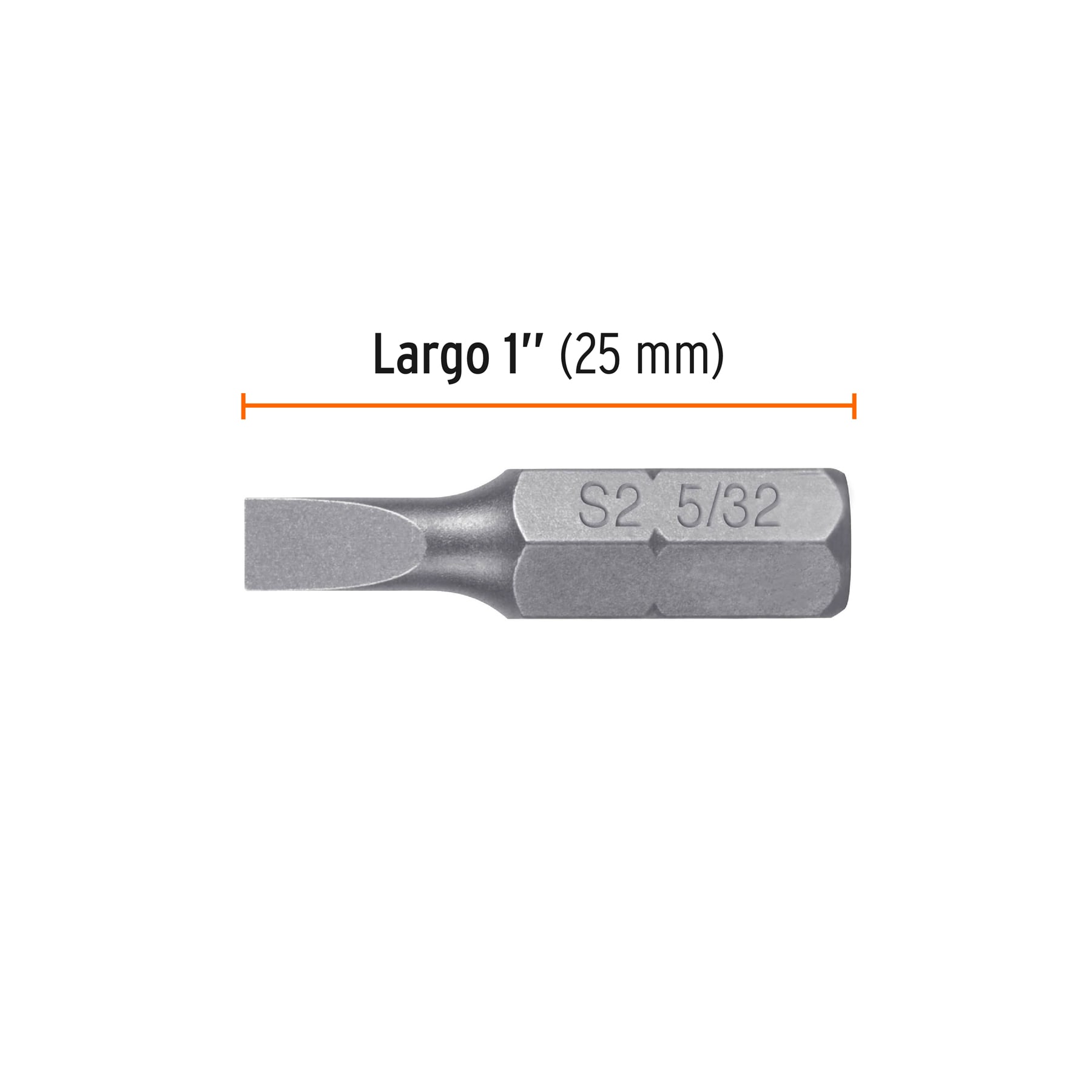 Estuche con 5 puntas planas de 5/32" largo 1", TRUPER EXPERT
