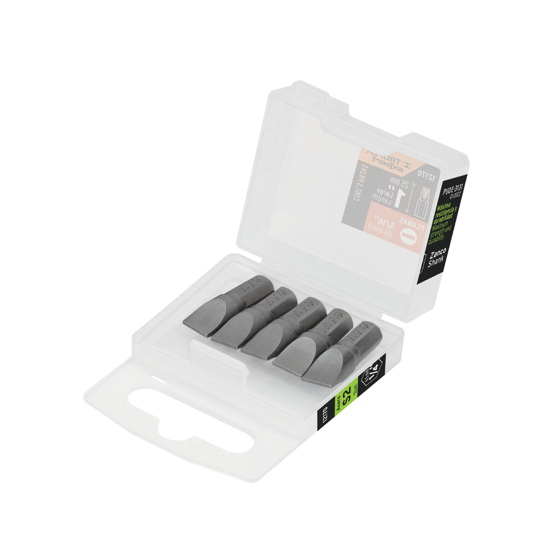 Estuche con 5 puntas planas de 5/16" largo 1", TRUPER EXPERT