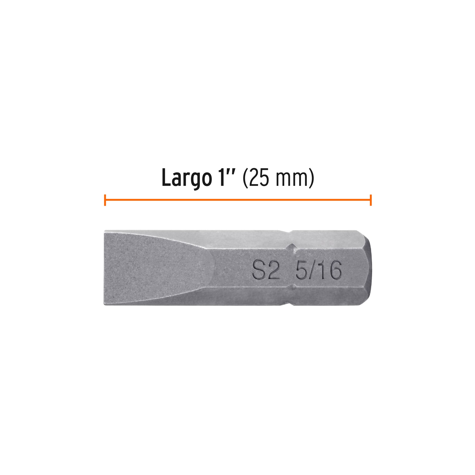 Estuche con 5 puntas planas de 5/16" largo 1", TRUPER EXPERT