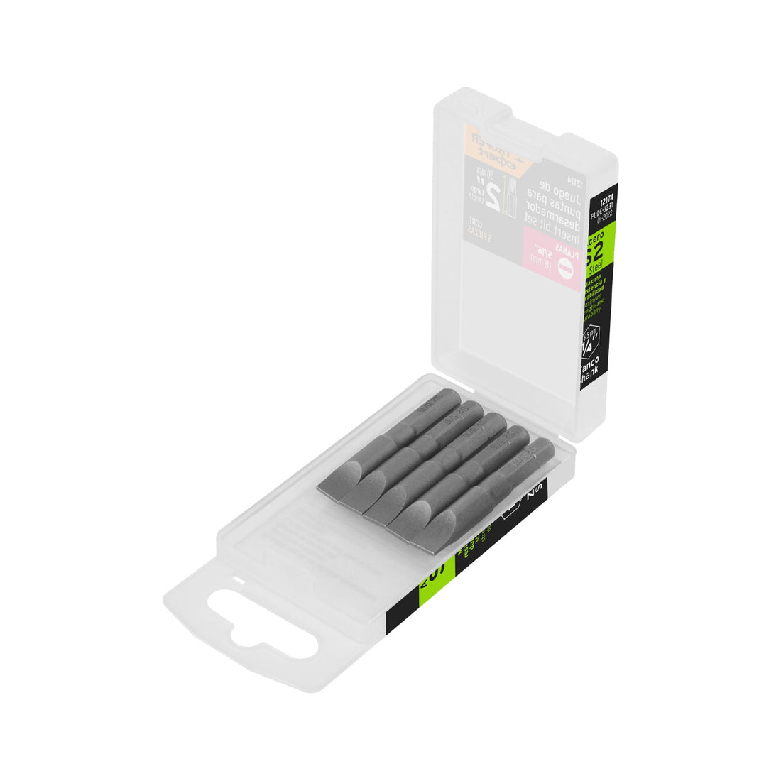 Estuche con 5 puntas planas de 5/16" largo 2", TRUPER EXPERT