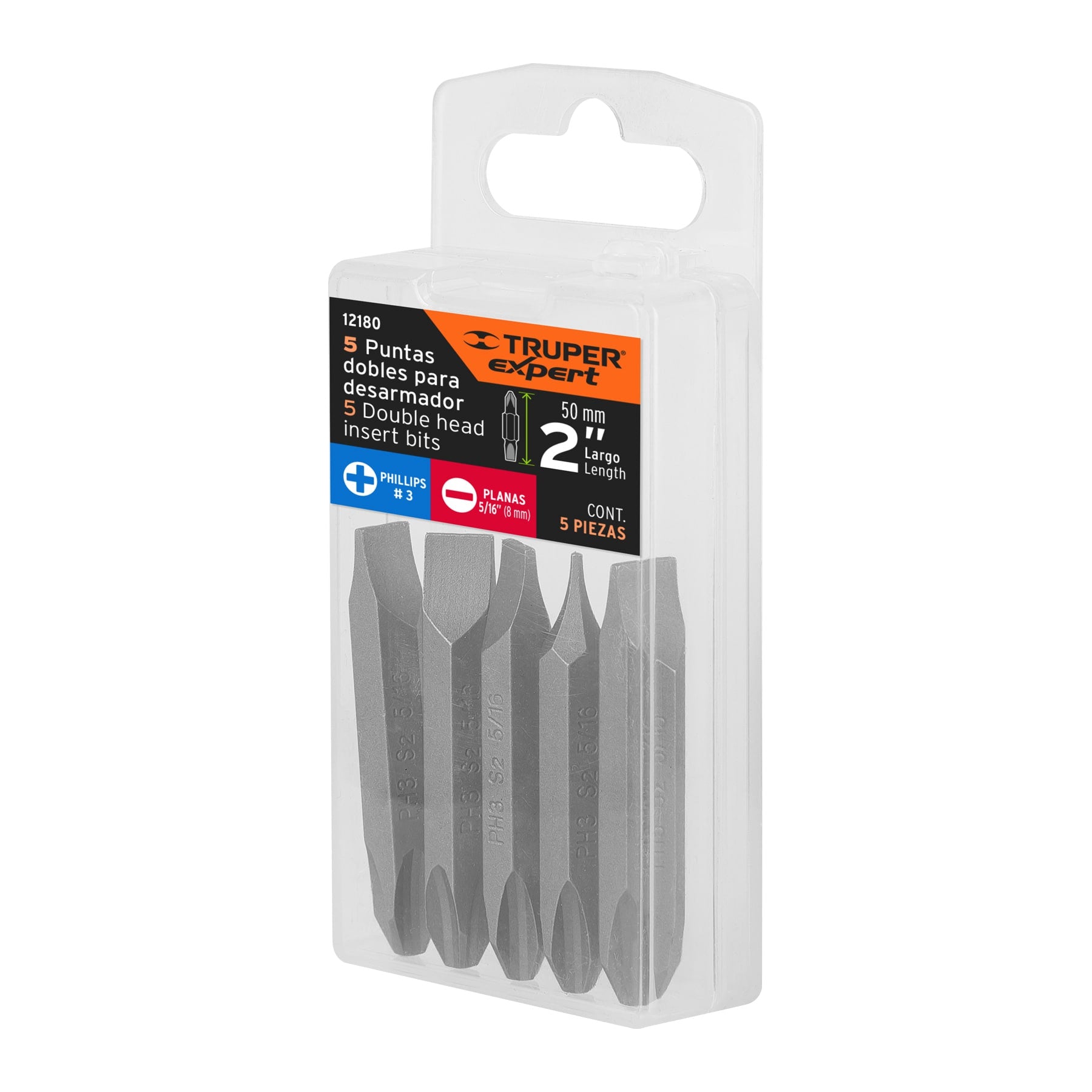 Estuche con 5 puntas dobles PH3 y 5/16" largo 2", EXPERT