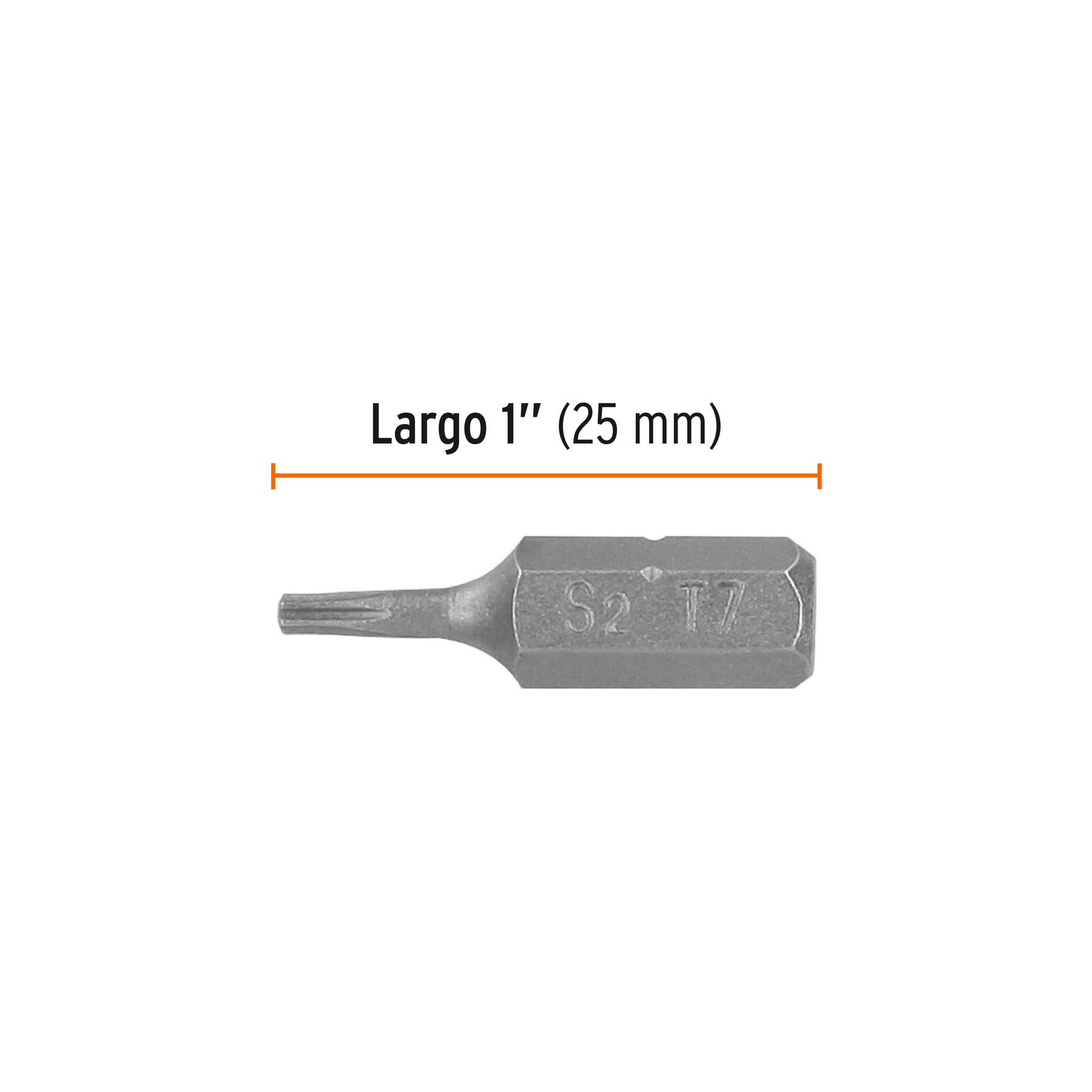 Estuche con 5 puntas torx T7 largo 1", TRUPER EXPERT